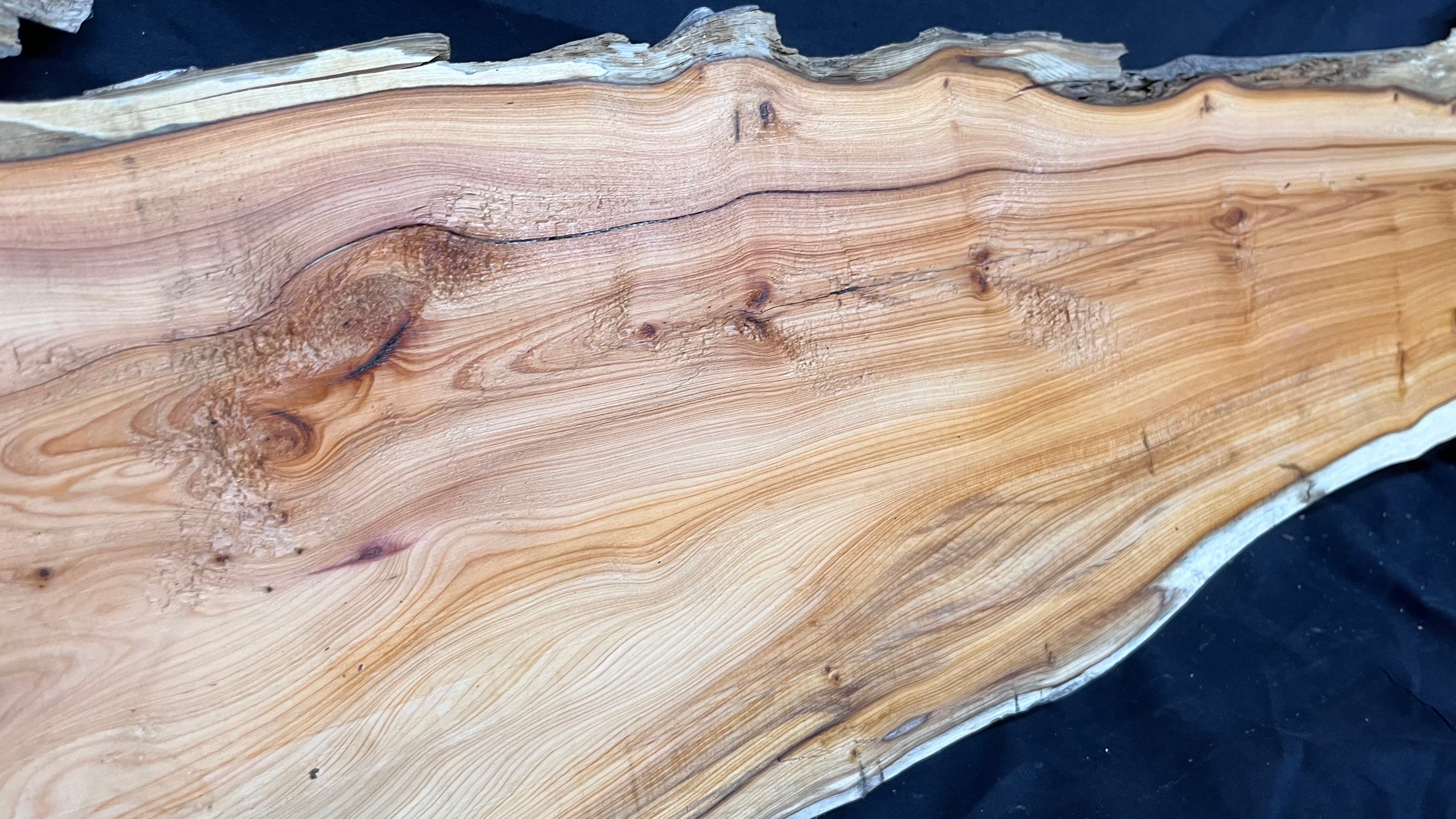 Hardwood yew, slab, resin table blank  1097 L x 340 W x 30 D mm    (399)
