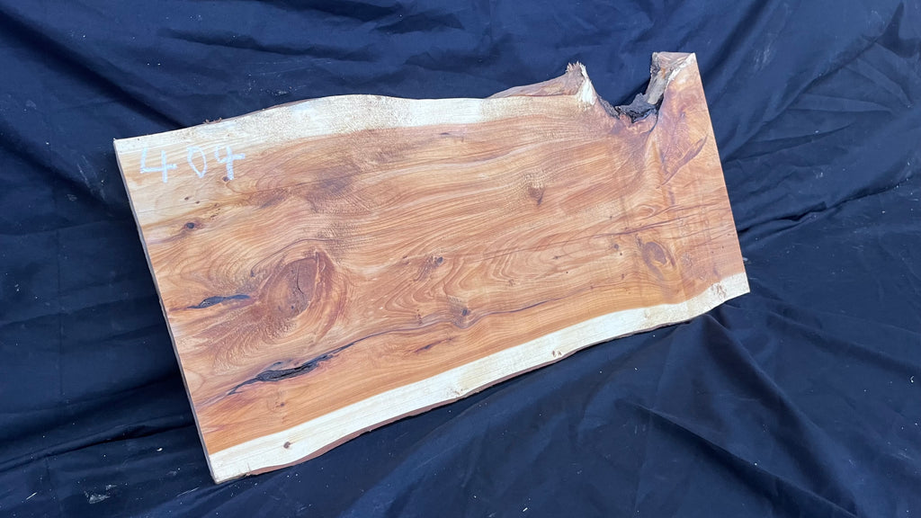 Hardwood yew, slab, board plank  688 L x 330 W x 31 D mm    (404)
