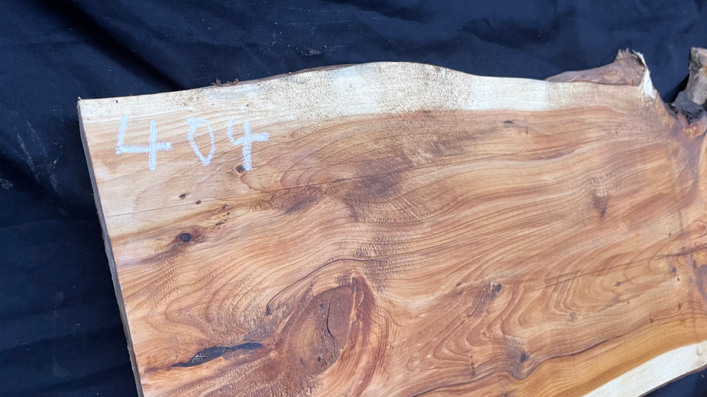 Hardwood yew, slab, board plank  688 L x 330 W x 31 D mm    (404)