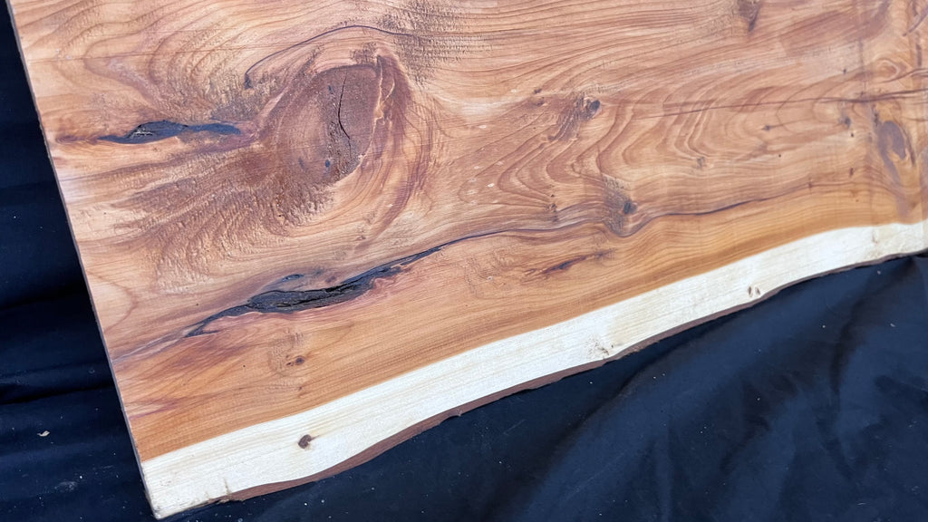 Hardwood yew, slab, board plank  688 L x 330 W x 31 D mm    (404)