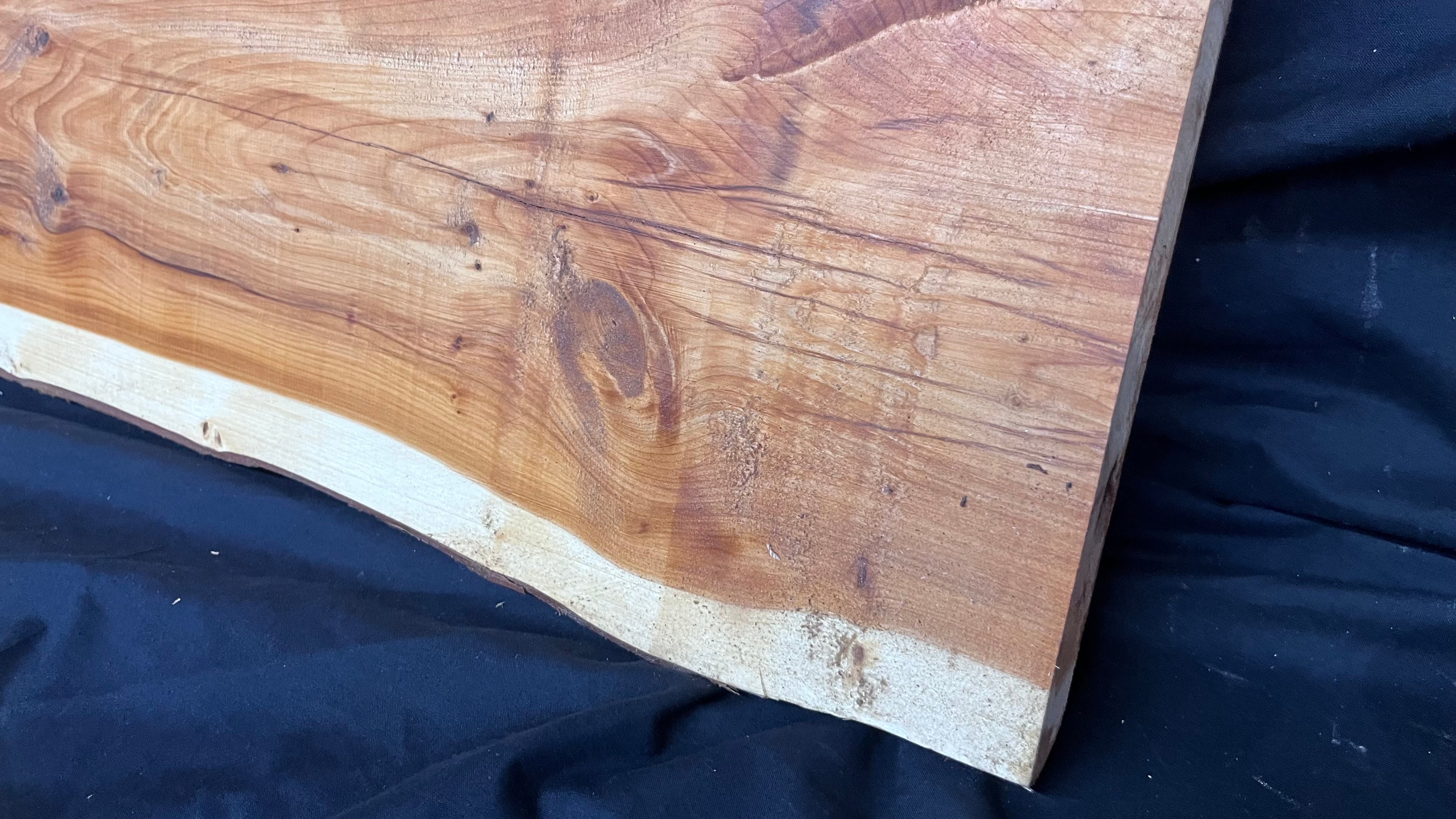 Hardwood yew, slab, board plank  688 L x 330 W x 31 D mm    (404)
