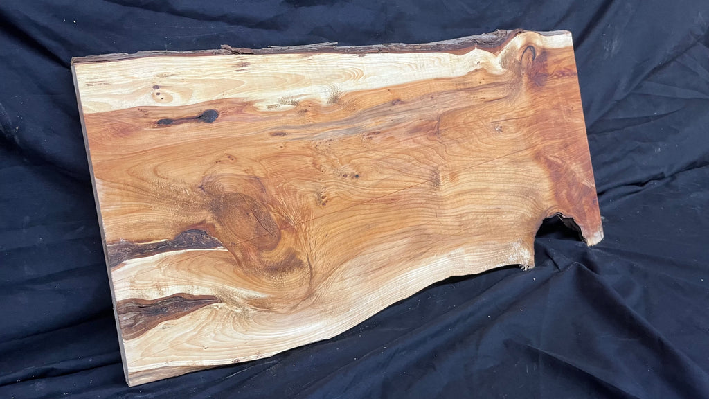 Hardwood yew, slab, board plank  688 L x 330 W x 31 D mm    (404)