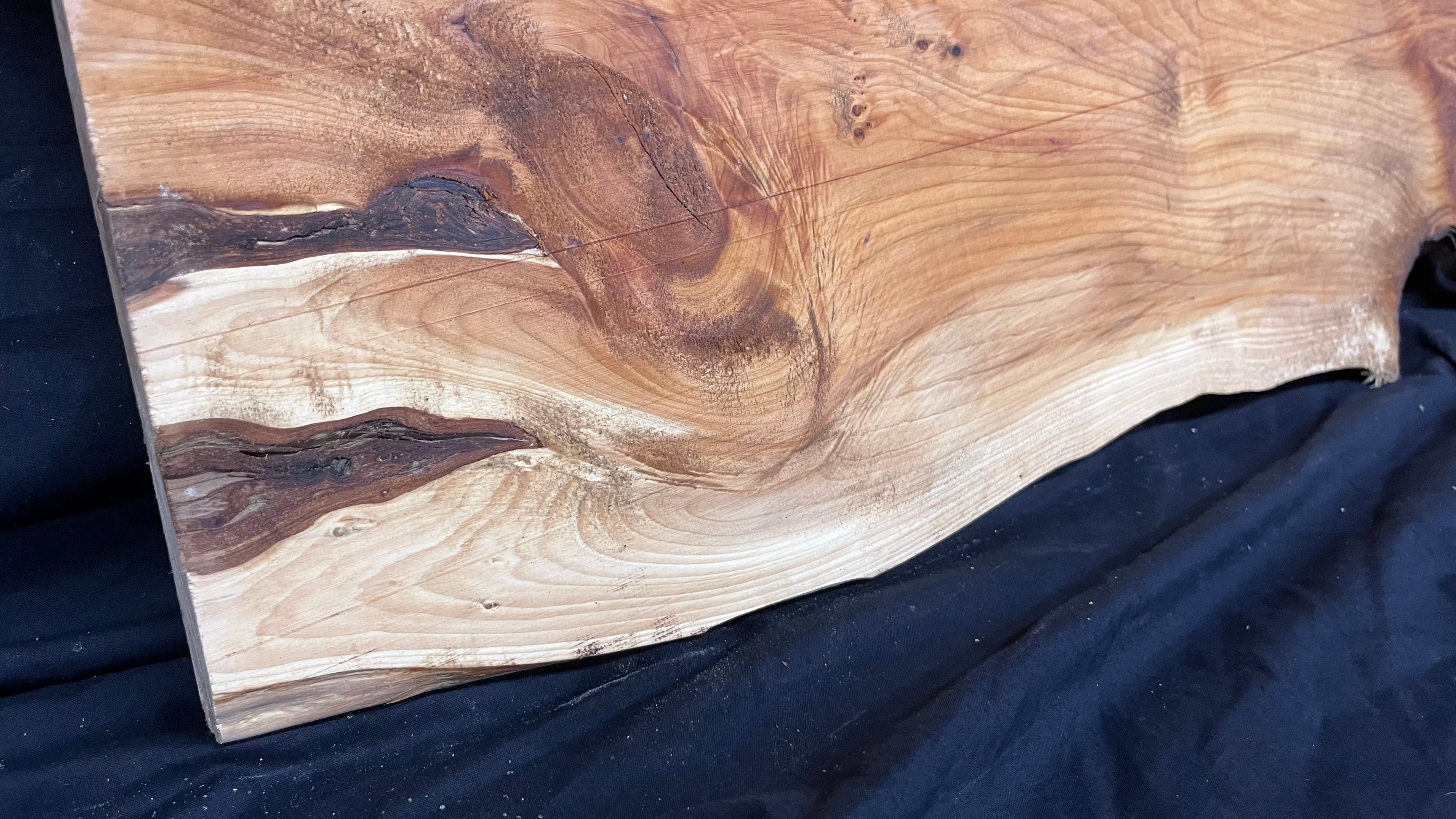 Hardwood yew, slab, board plank  688 L x 330 W x 31 D mm    (404)