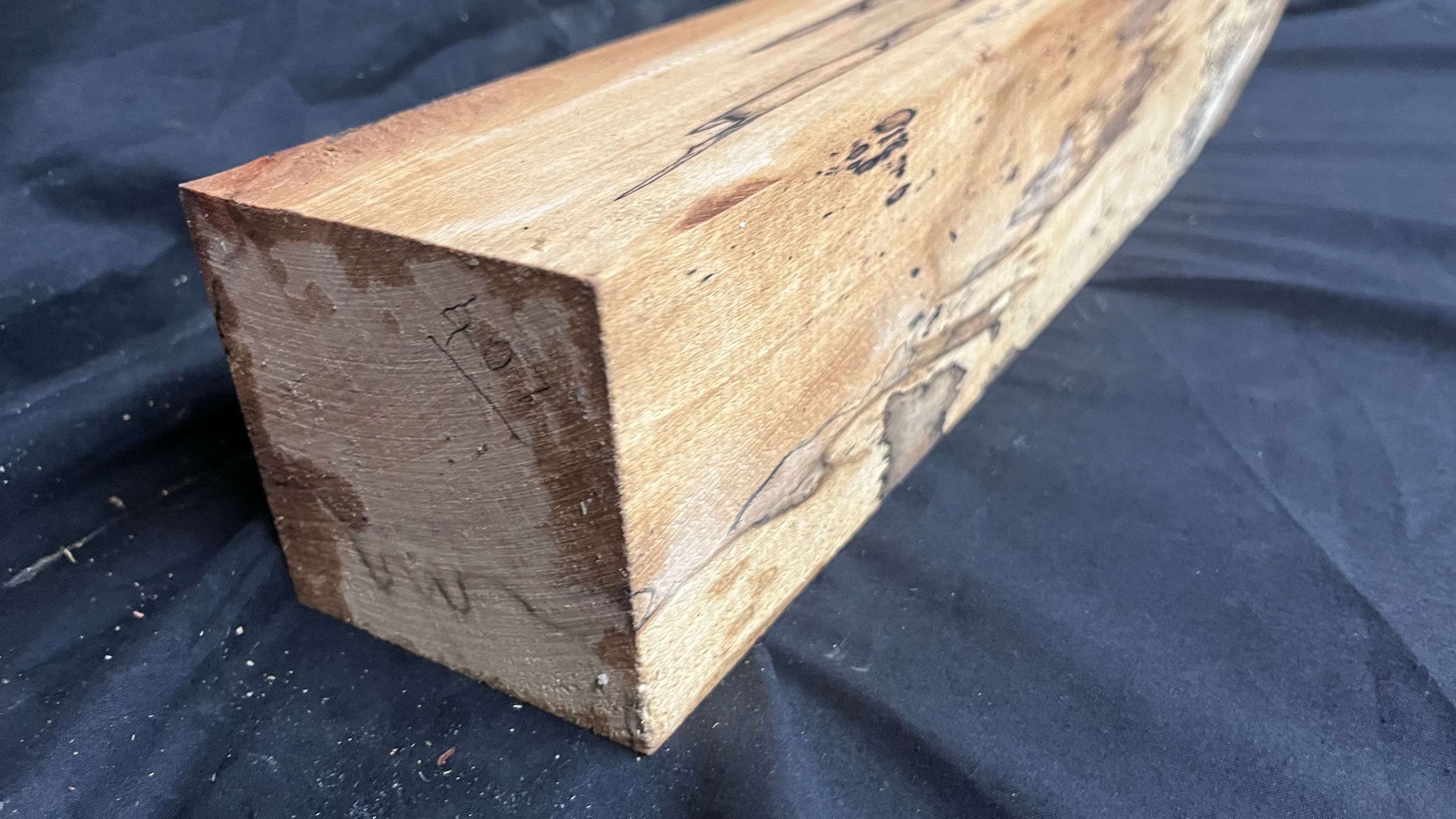 Spalted beech 589 x 91 mm A Grade Wood Turning Blank (407)