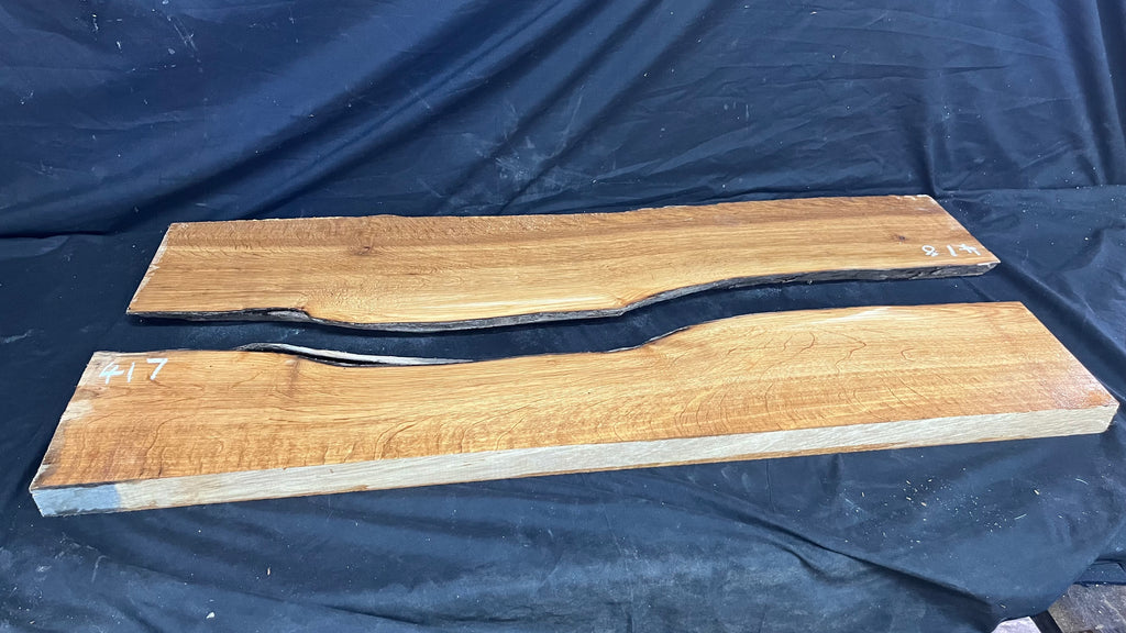 Naturally split brown oak resin table project               (417)