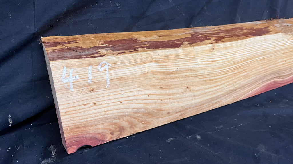 RED CEDAR PLANK, BOARD.  935 L x 179 W x 47 D mm  (419)