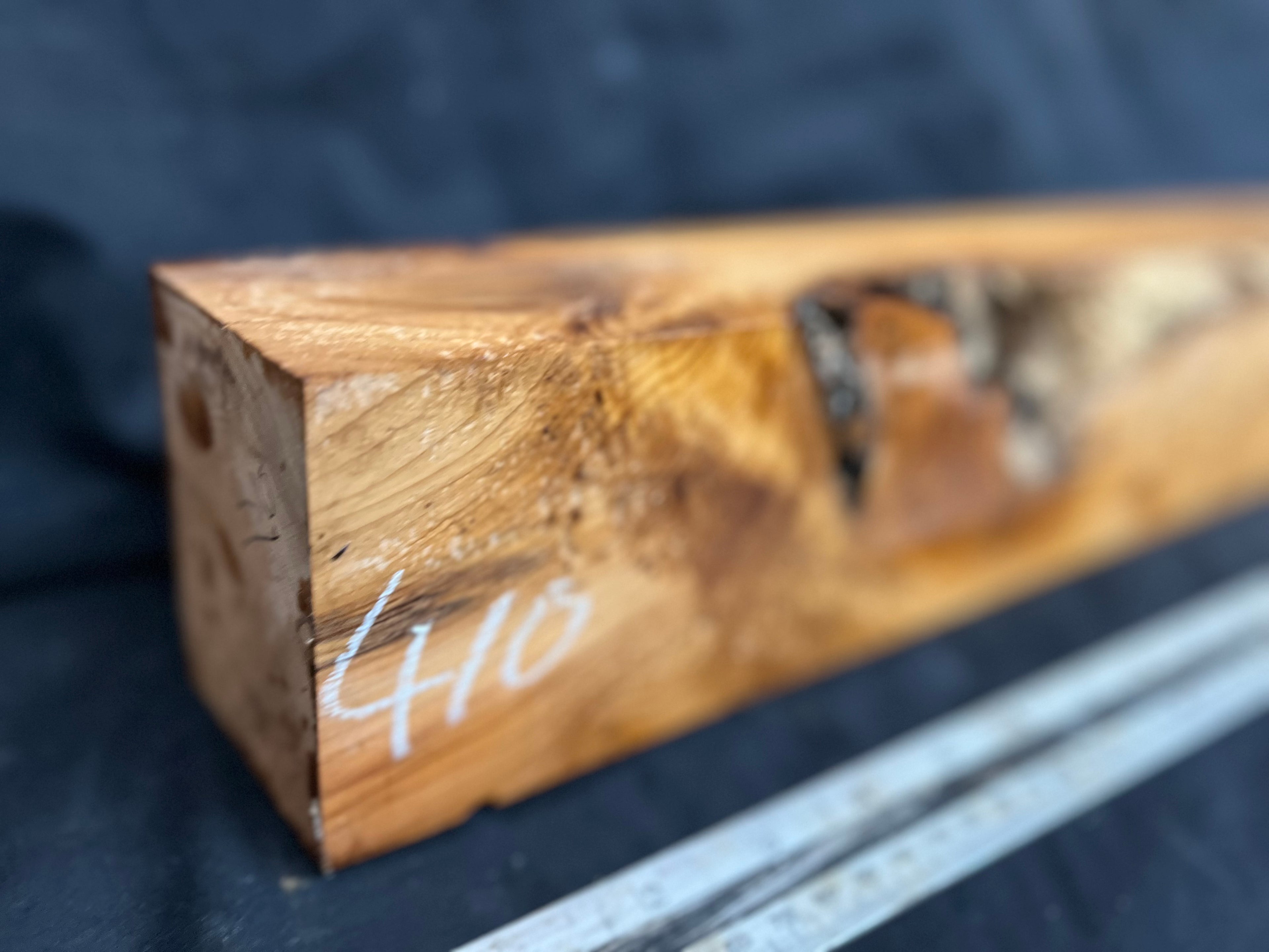 Yew, mantle piece, slab, board, block 605 L x 90 W x 68 D mm    (410mt)