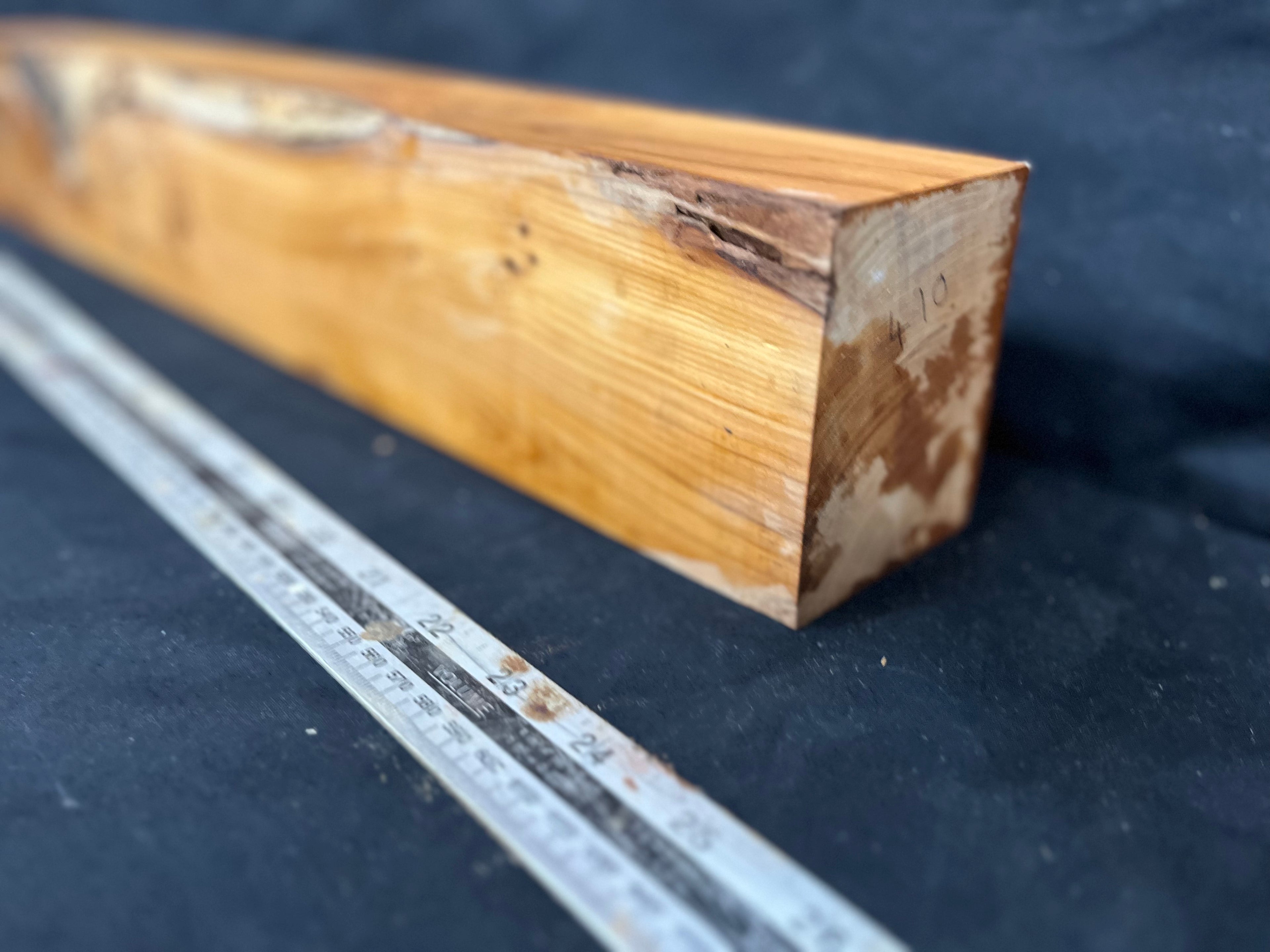 Yew, mantle piece, slab, board, block 605 L x 90 W x 68 D mm    (410mt)