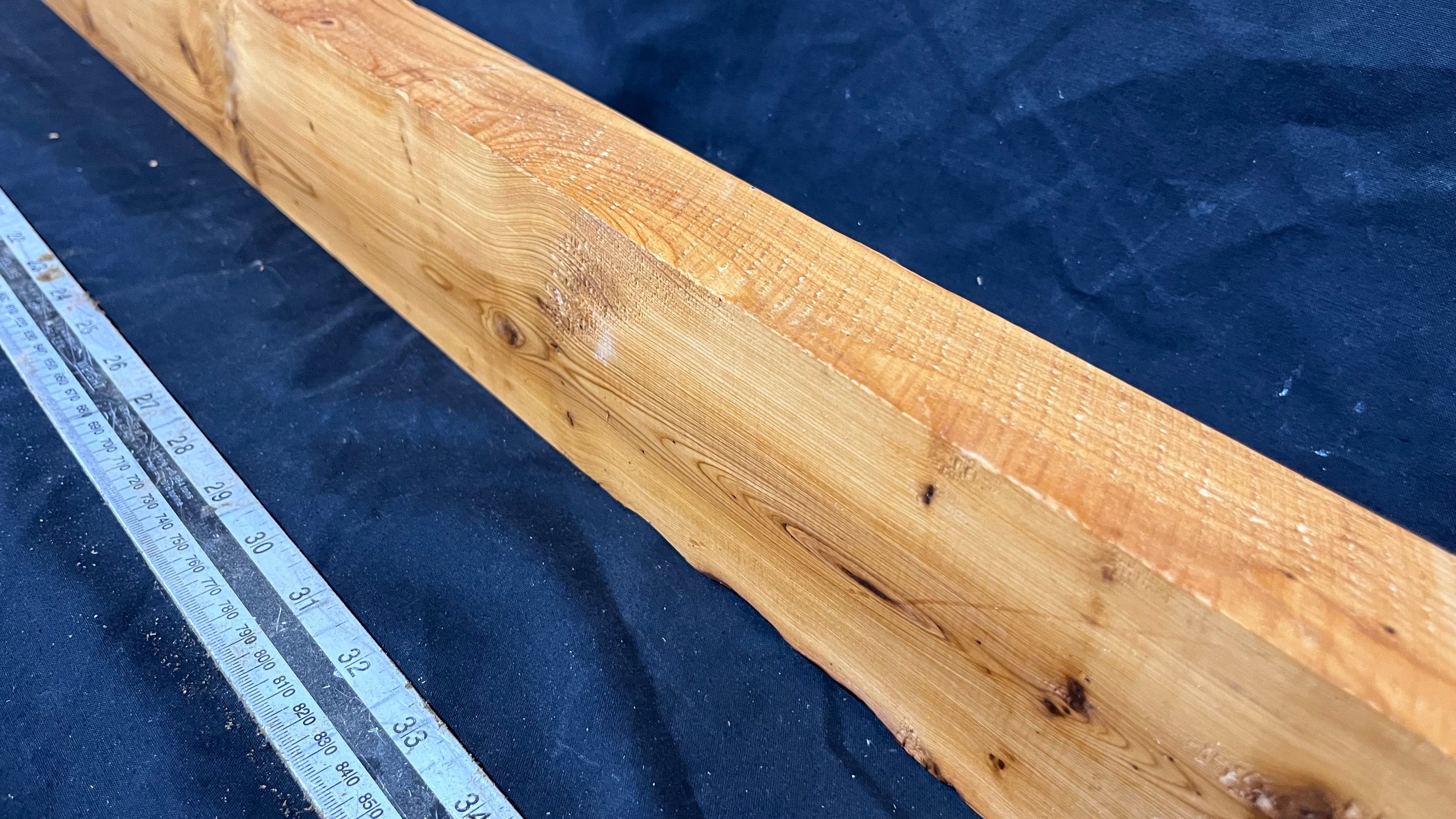 Yew, mantle piece, slab, board, block 1350 L x 86 W x 40 D mm    (411mt)