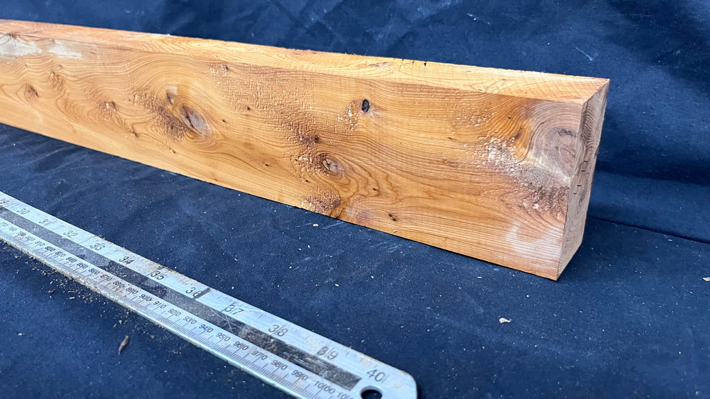 Yew, mantle piece, slab, board, block 1350 L x 86 W x 40 D mm    (411mt)