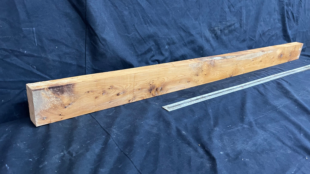 Yew, mantle piece, slab, board, block 1350 L x 86 W x 40 D mm    (411mt)