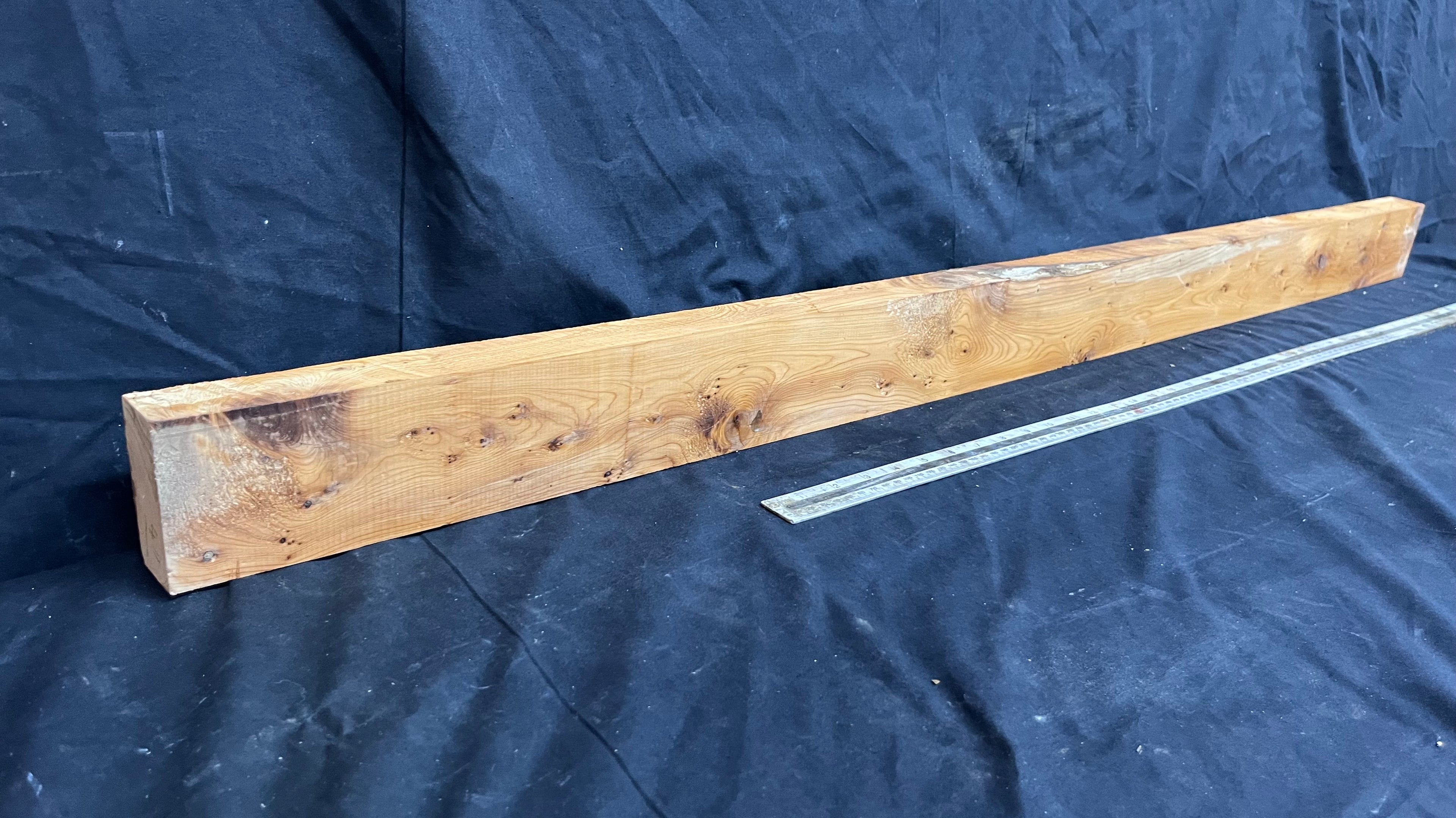 Yew, mantle piece, slab, board, block 1350 L x 86 W x 40 D mm    (411mt)