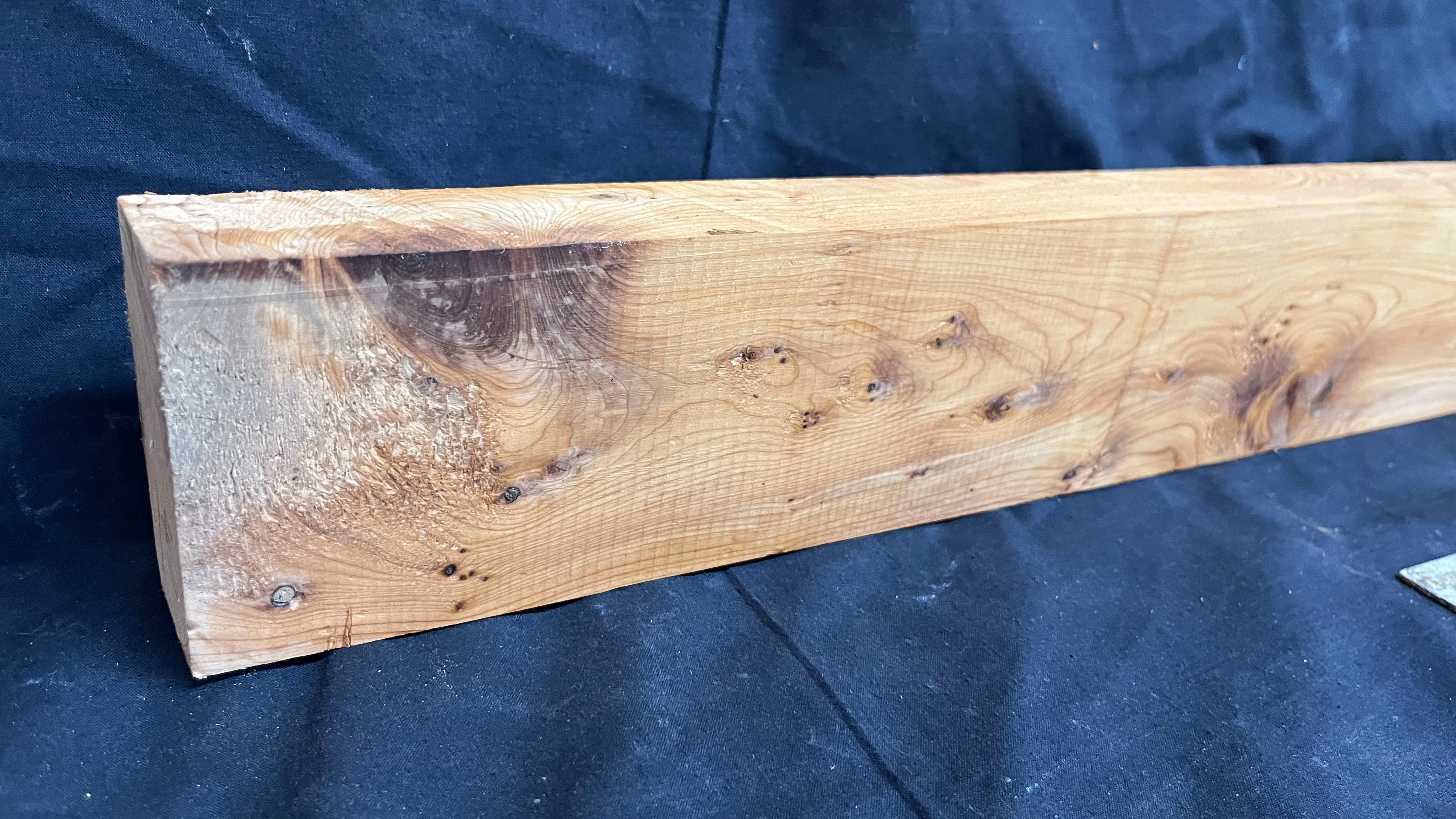 Yew, mantle piece, slab, board, block 1350 L x 86 W x 40 D mm    (411mt)