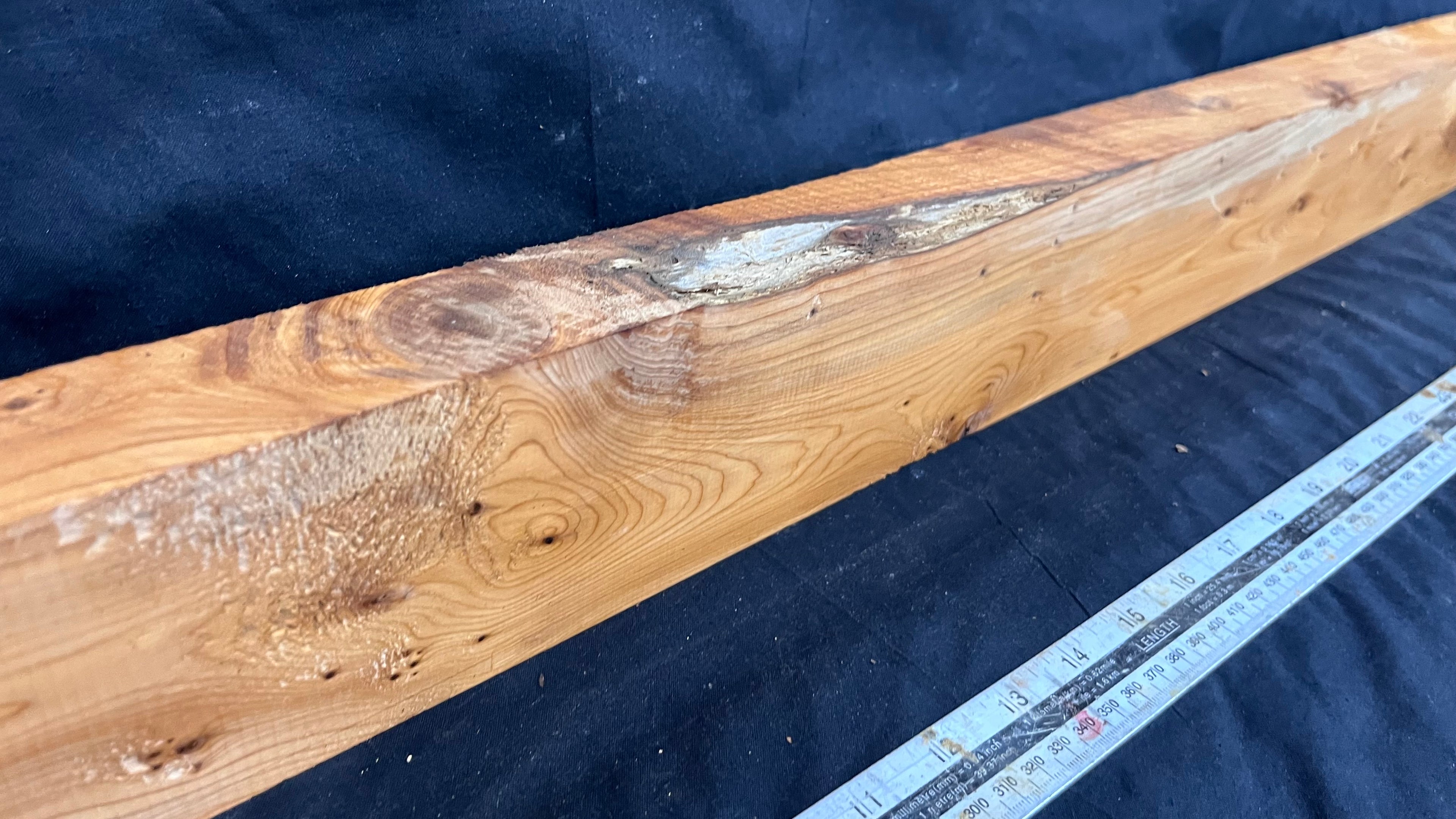 Yew, mantle piece, slab, board, block 1350 L x 86 W x 40 D mm    (411mt)