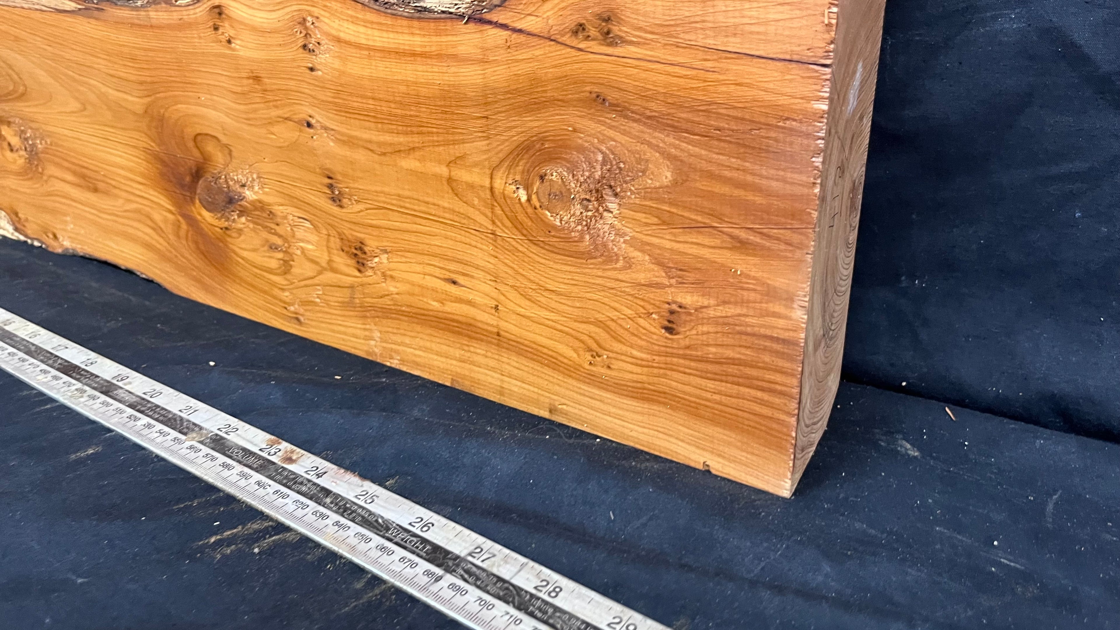 Yew, mantle piece, slab, board, block 754 L x 206 W x 64 D mm    (412mt)
