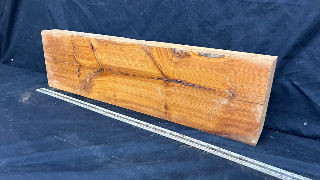 Yew, mantle piece, slab, board, block 754 L x 206 W x 64 D mm    (412mt)