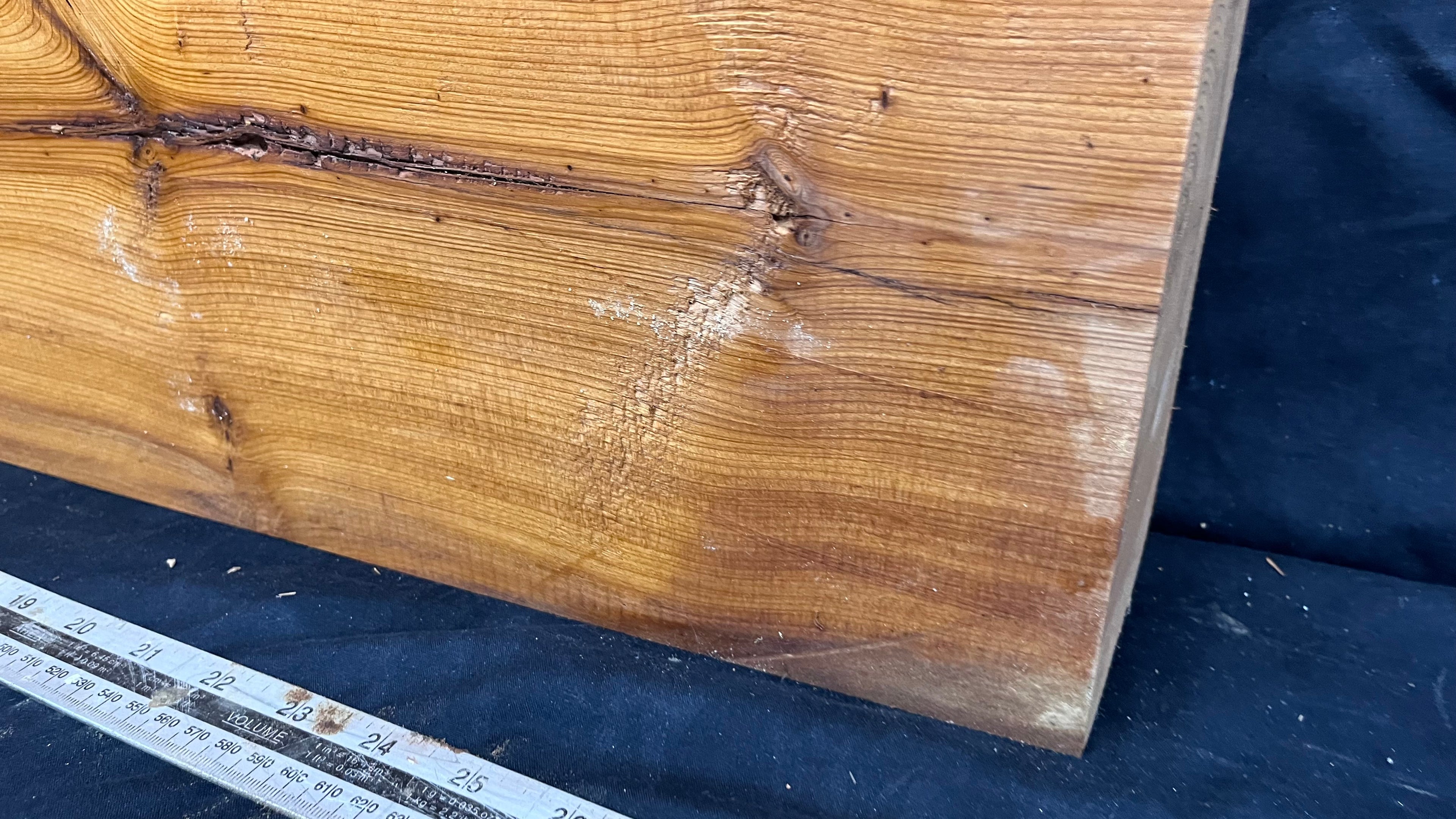 Yew, mantle piece, slab, board, block 754 L x 206 W x 64 D mm    (412mt)