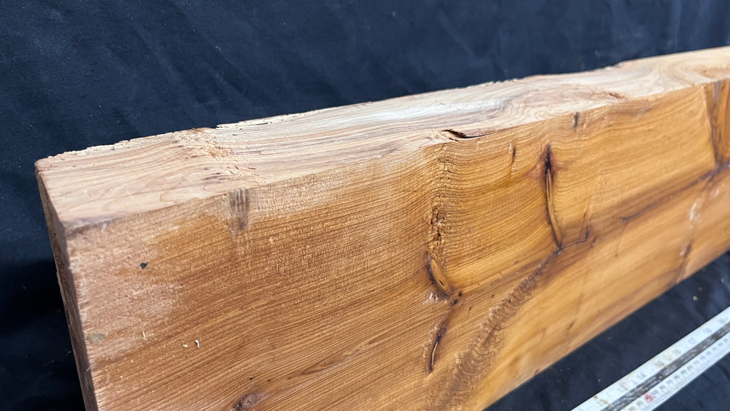 Yew, mantle piece, slab, board, block 754 L x 206 W x 64 D mm    (412mt)