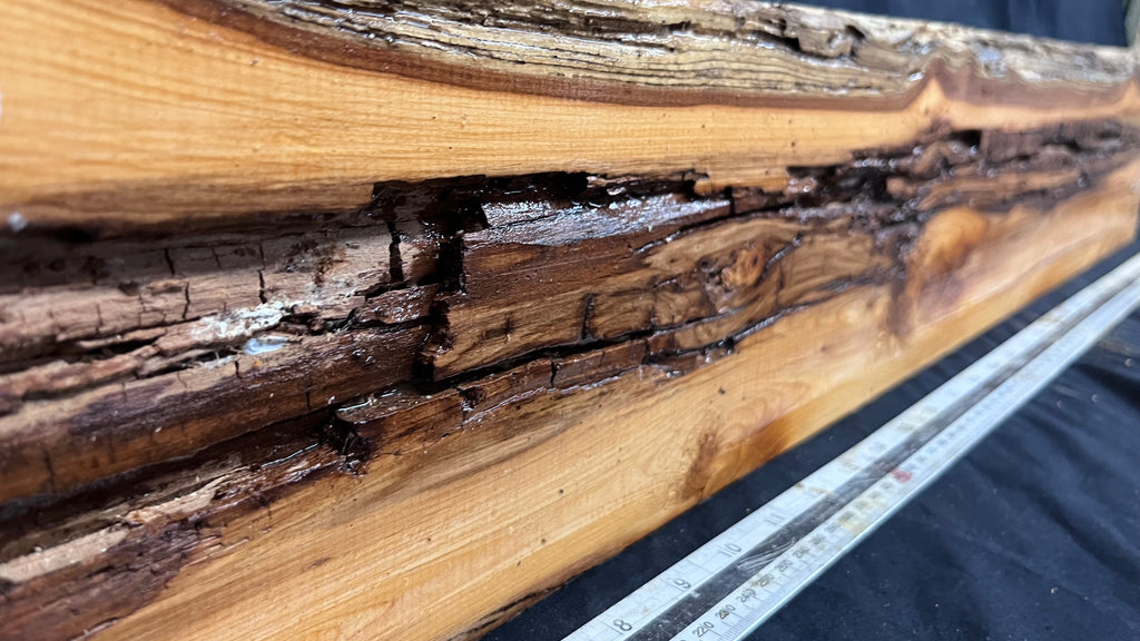 Yew, resin project, slab, board, block 967 L x 151 W x 43 D mm    (413mt)