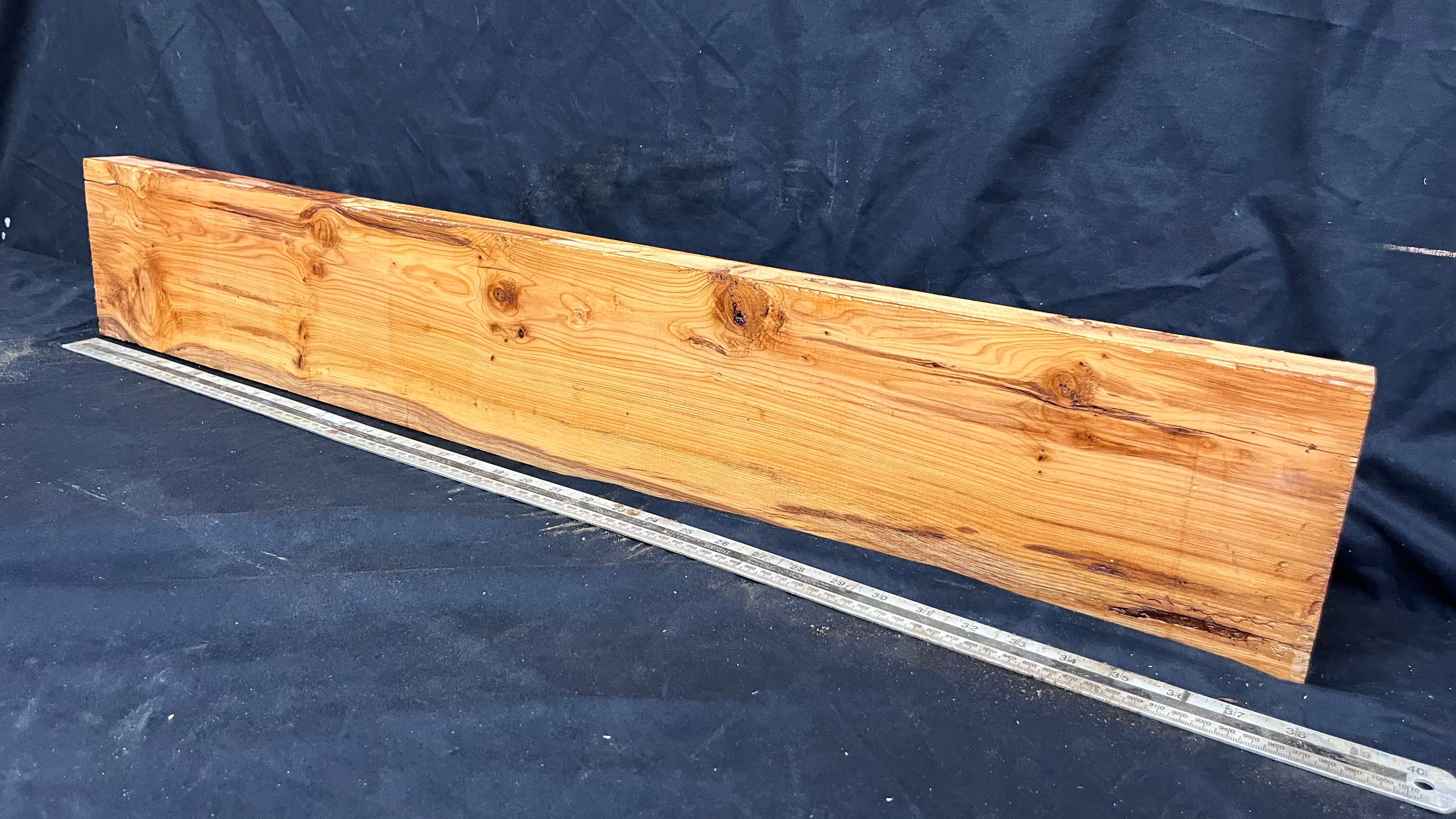 Yew, resin project, slab, board, block 967 L x 151 W x 43 D mm    (413mt)