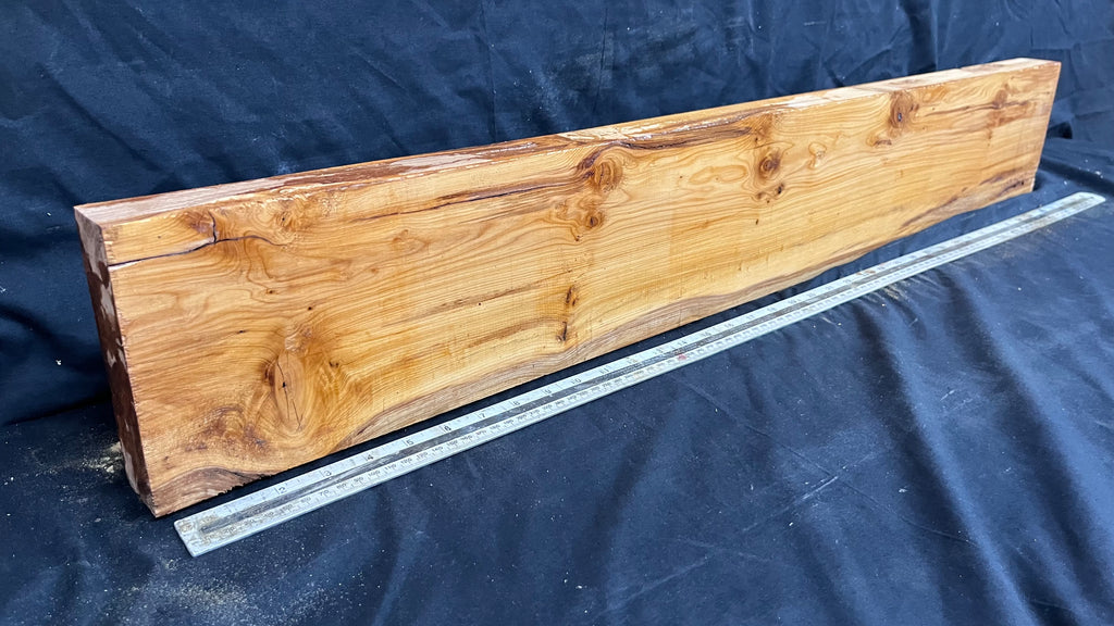 Yew, resin project, slab, board, block 967 L x 151 W x 43 D mm    (413mt)