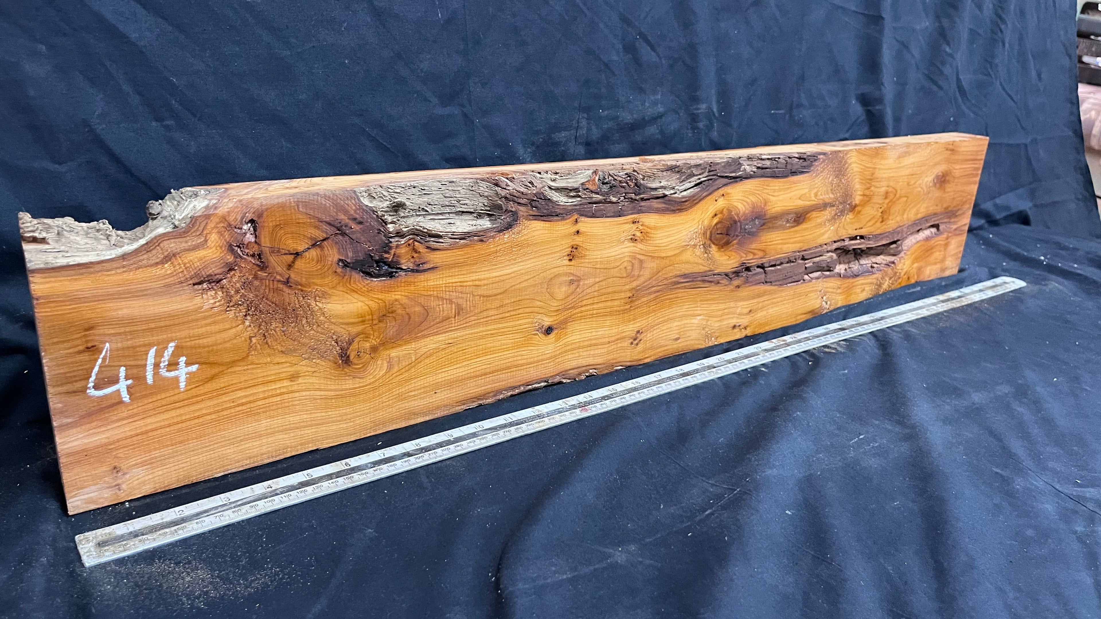 Yew, resin project, slab, board, block 962 L x 175 W x 43 D mm    (414mt)
