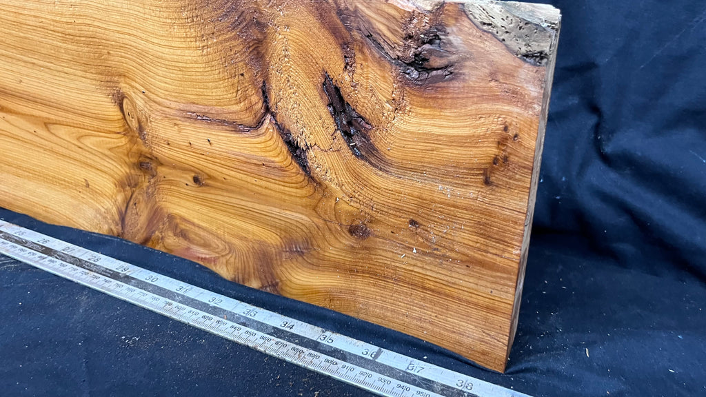 Yew, resin project, slab, board, block 962 L x 175 W x 43 D mm    (414mt)