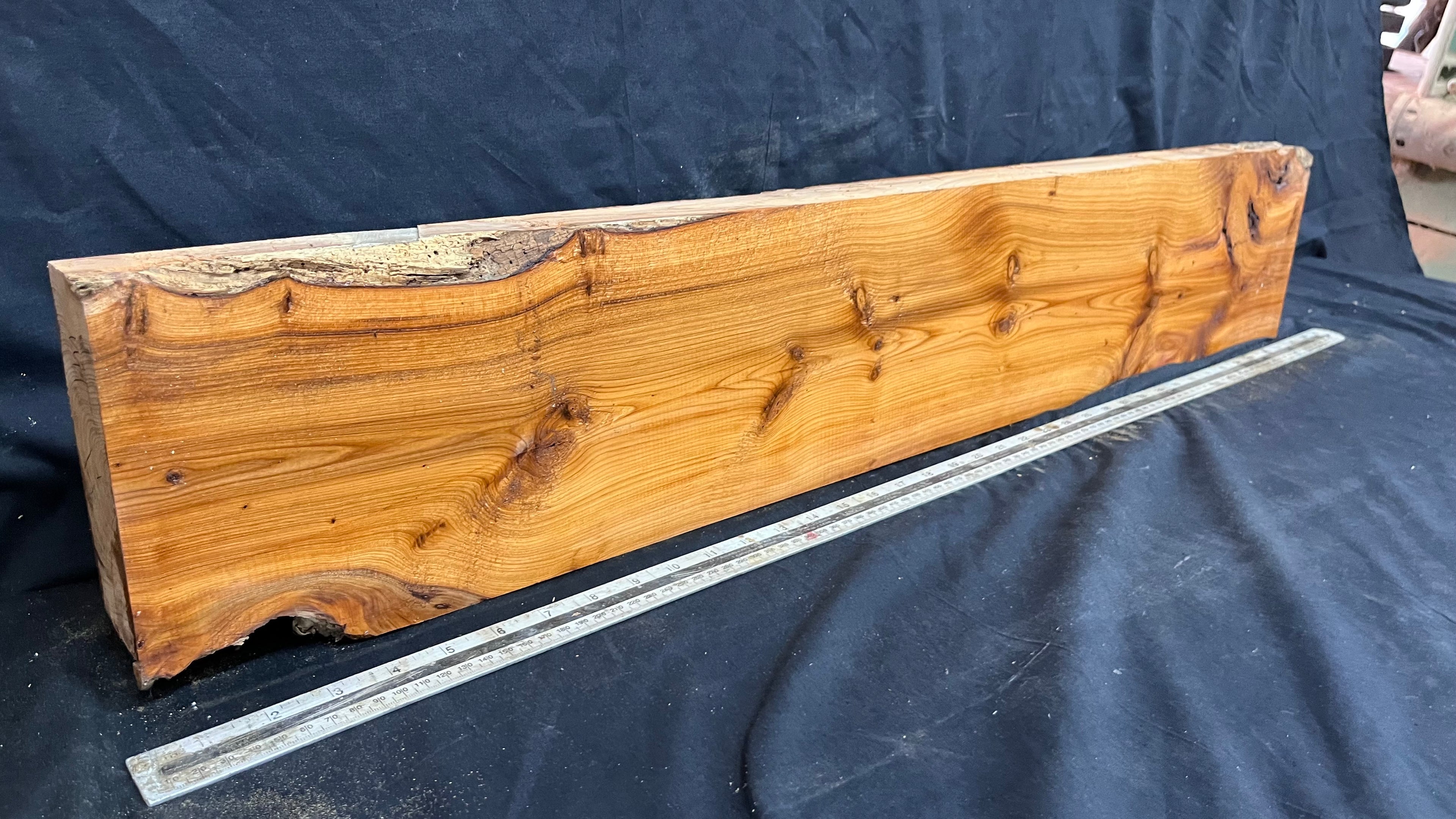 Yew, resin project, slab, board, block 962 L x 175 W x 43 D mm    (414mt)