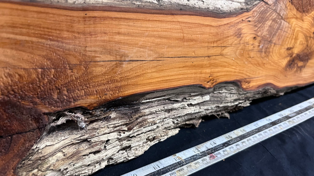 Yew, resin project, slab, board, block 955 L x 182 W x 44 D mm    (415mt)