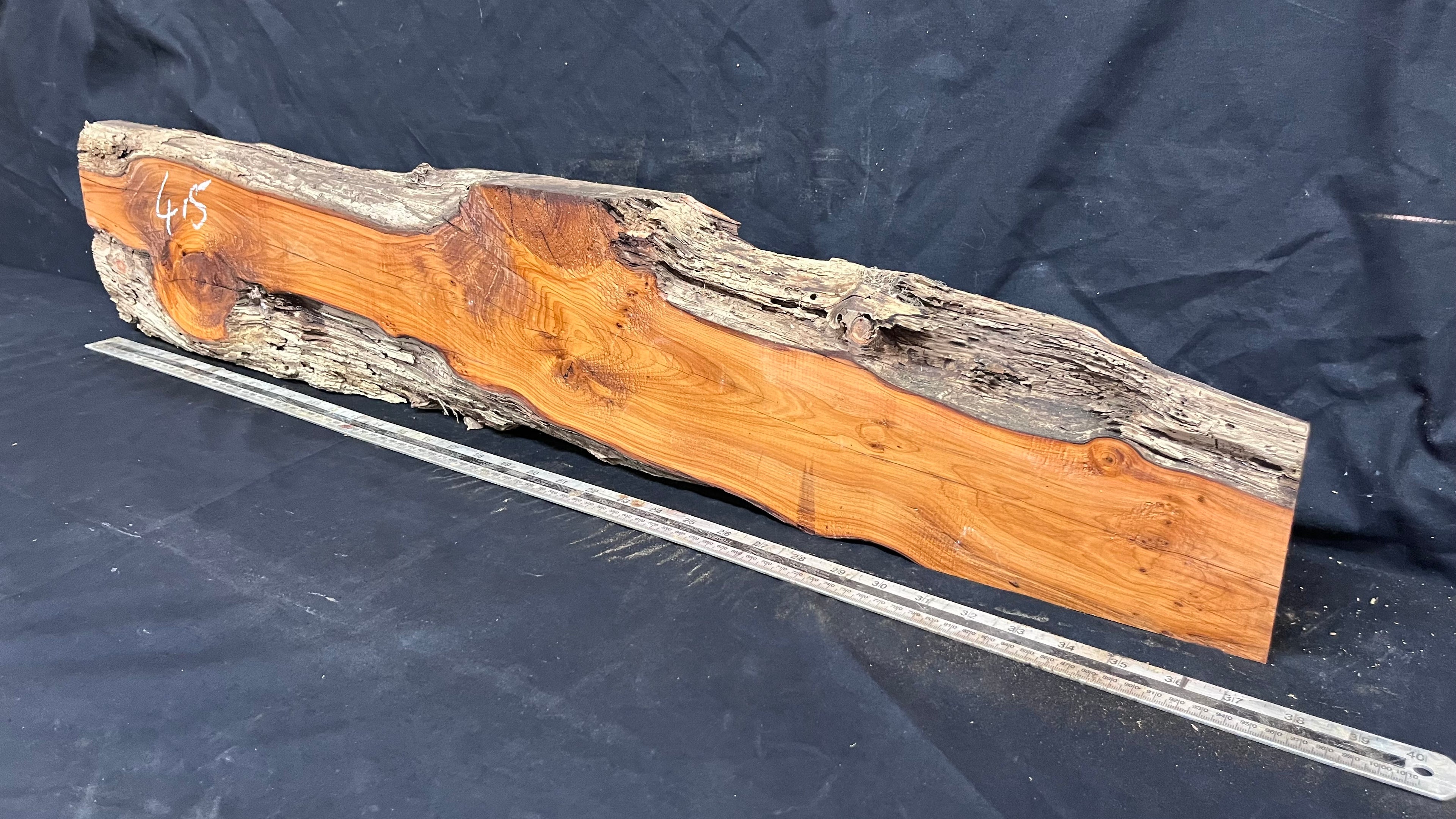 Yew, resin project, slab, board, block 955 L x 182 W x 44 D mm    (415mt)