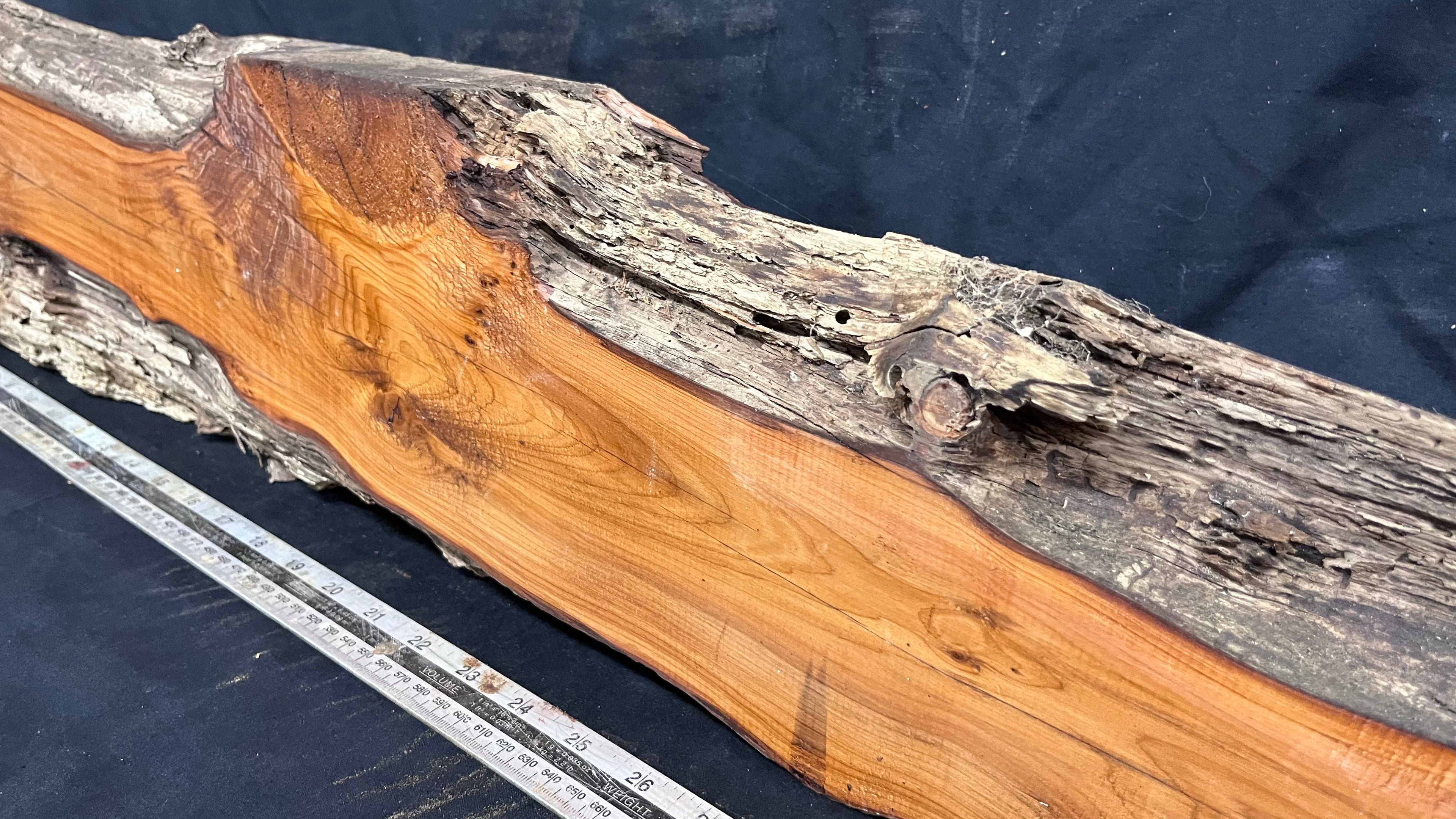 Yew, resin project, slab, board, block 955 L x 182 W x 44 D mm    (415mt)