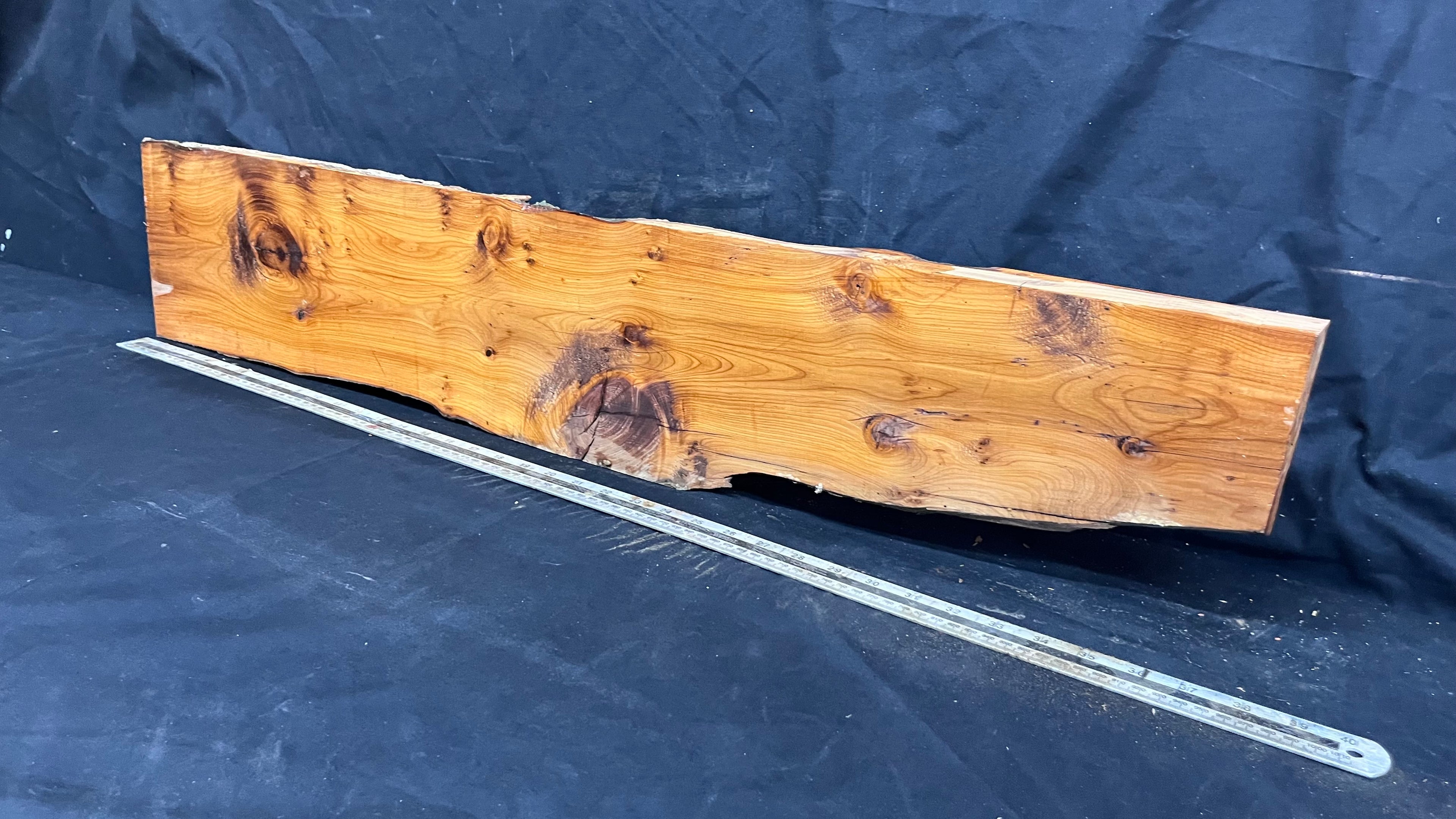 Yew, resin project, slab, board, block 955 L x 182 W x 44 D mm    (415mt)