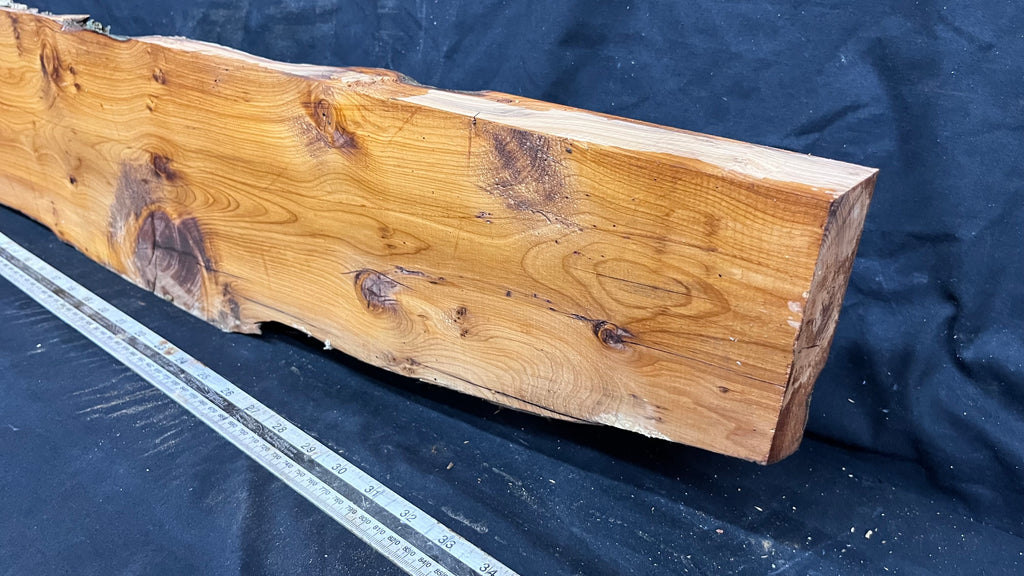 Yew, resin project, slab, board, block 955 L x 182 W x 44 D mm    (415mt)
