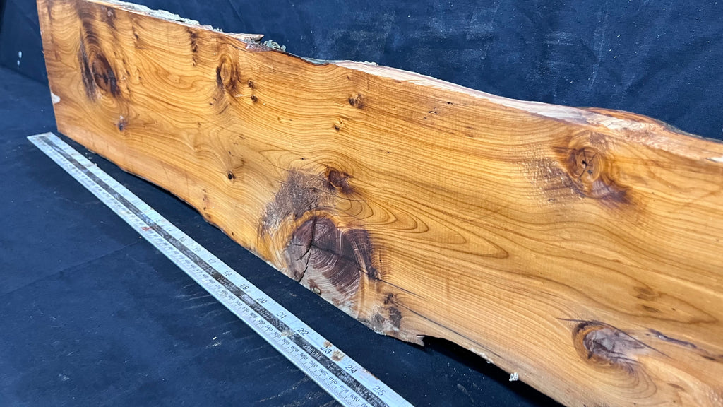 Yew, resin project, slab, board, block 955 L x 182 W x 44 D mm    (415mt)
