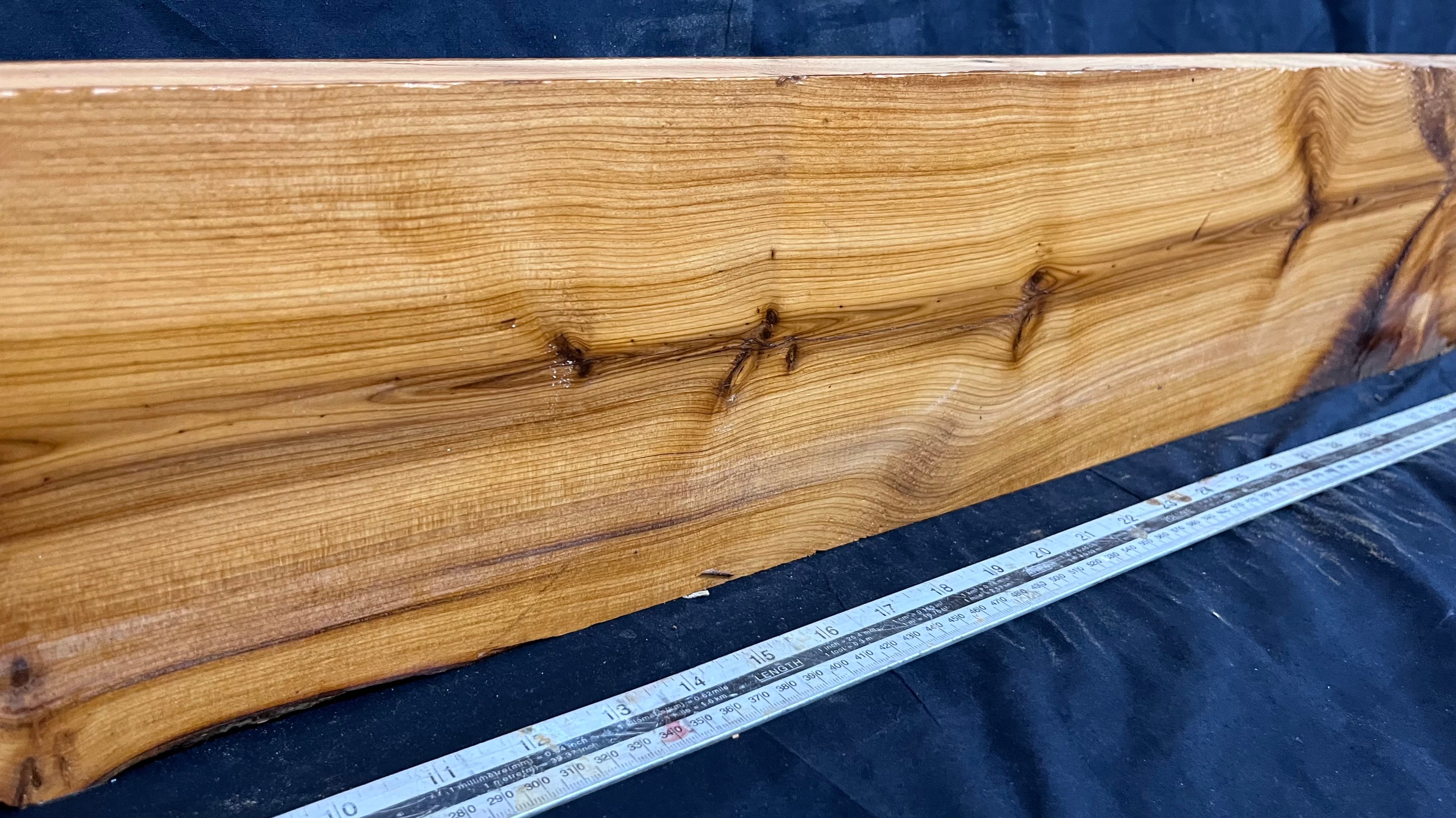 Yew, resin project, slab, board, block 975 L x 168 W x 43 D mm    (417mt)