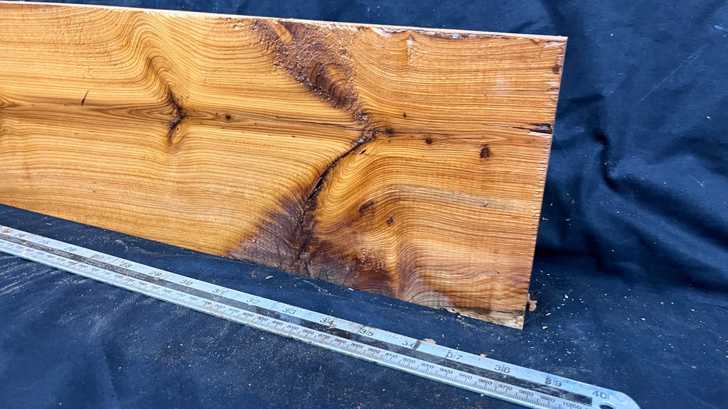 Yew, resin project, slab, board, block 975 L x 168 W x 43 D mm    (417mt)