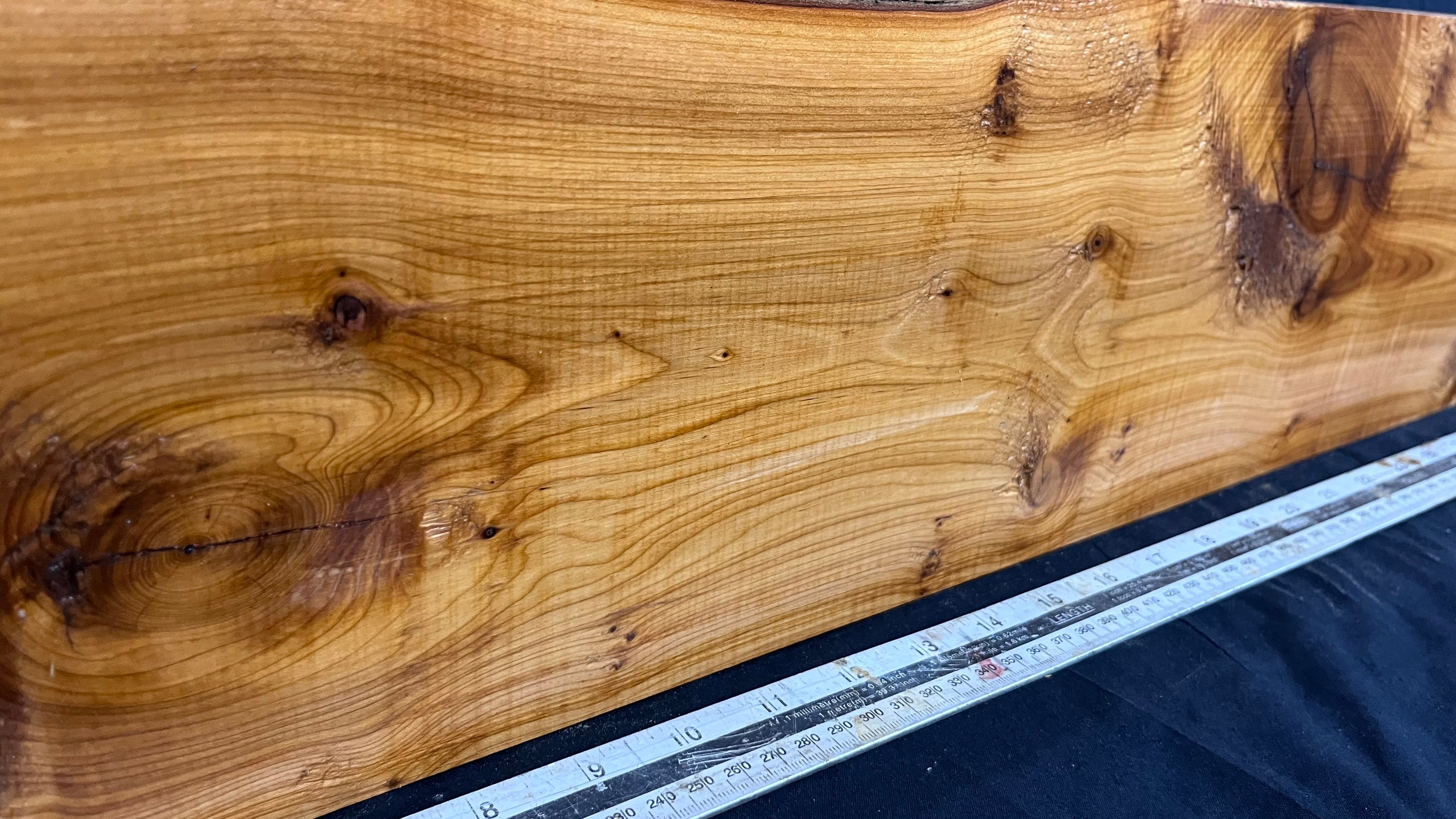 Yew, resin project, slab, board, block 975 L x 168 W x 43 D mm    (417mt)