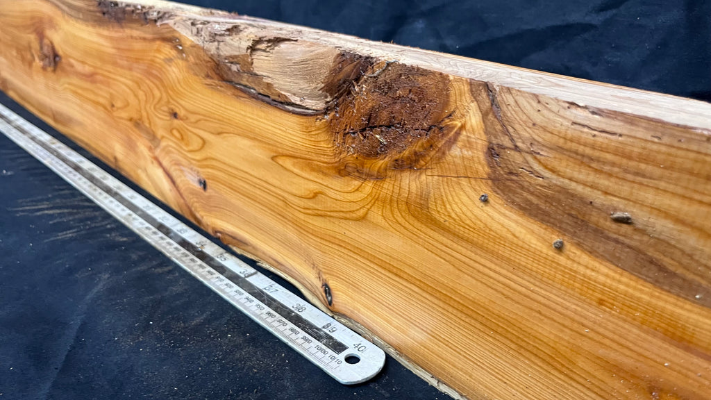 Yew, resin project, slab, board, block 1360 L x 143 W x 43 D mm    (418mt)