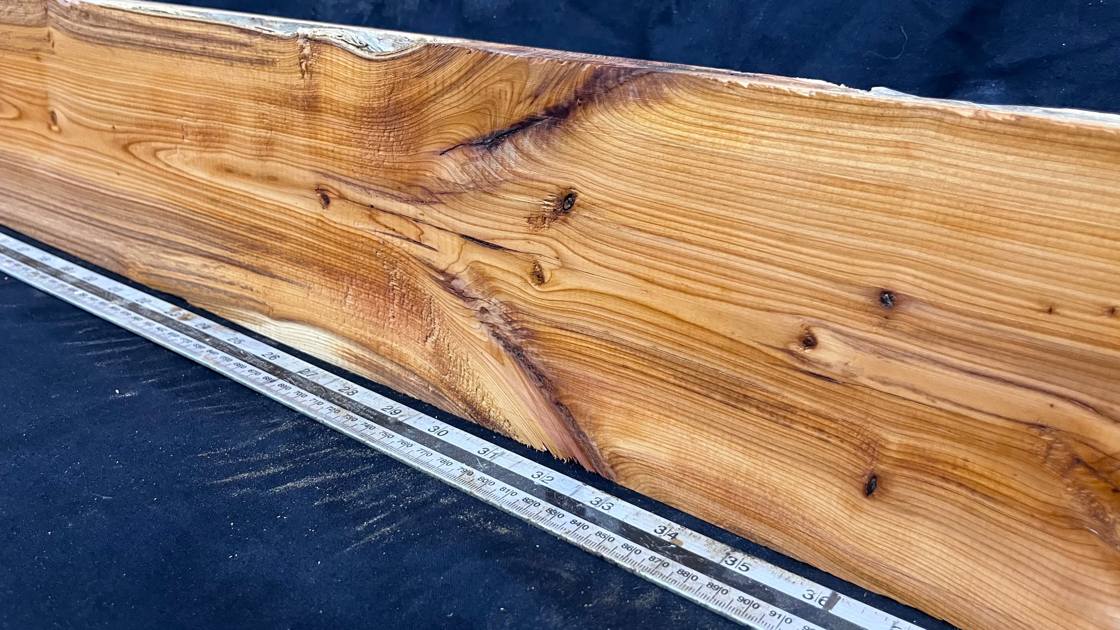 Yew, resin project, slab, board, block 1360 L x 143 W x 43 D mm    (418mt)