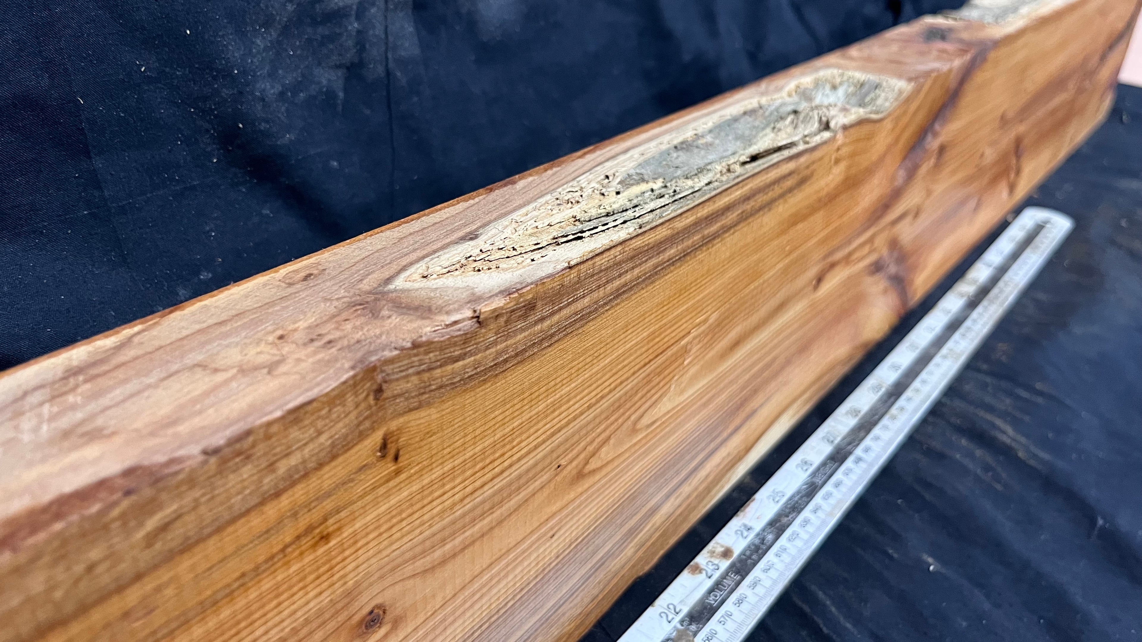 Yew, resin project, slab, board, block 1360 L x 143 W x 43 D mm    (418mt)