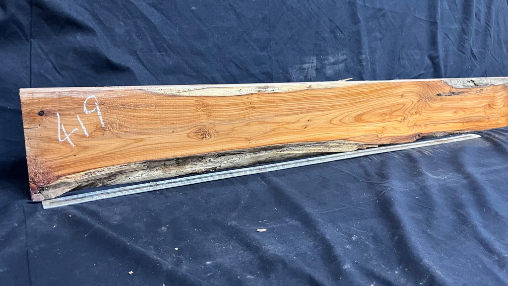 Yew, resin project, slab, board, block 1365 L x 147 W x 40 D mm    (419mt)