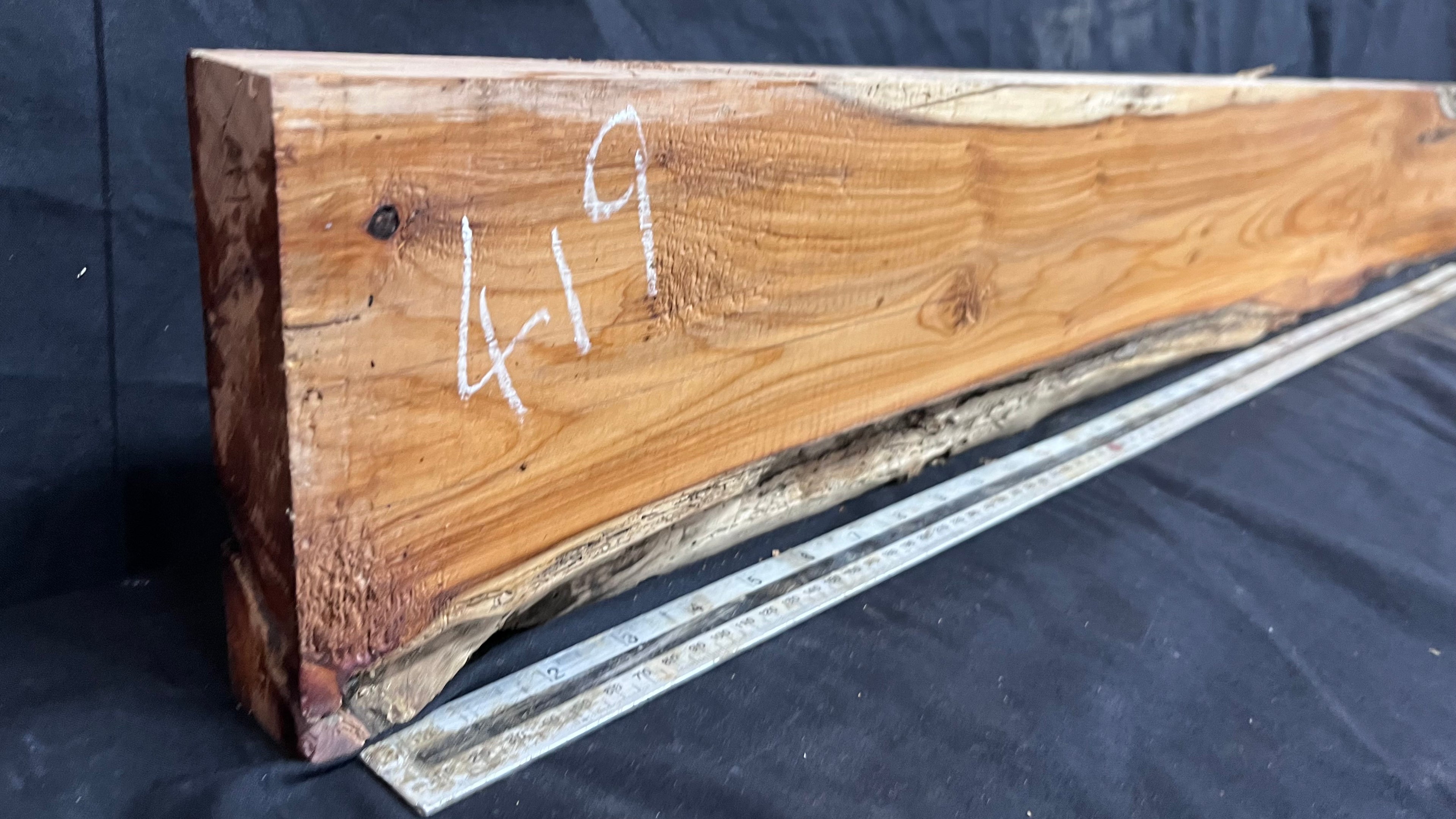 Yew, resin project, slab, board, block 1365 L x 147 W x 40 D mm    (419mt)