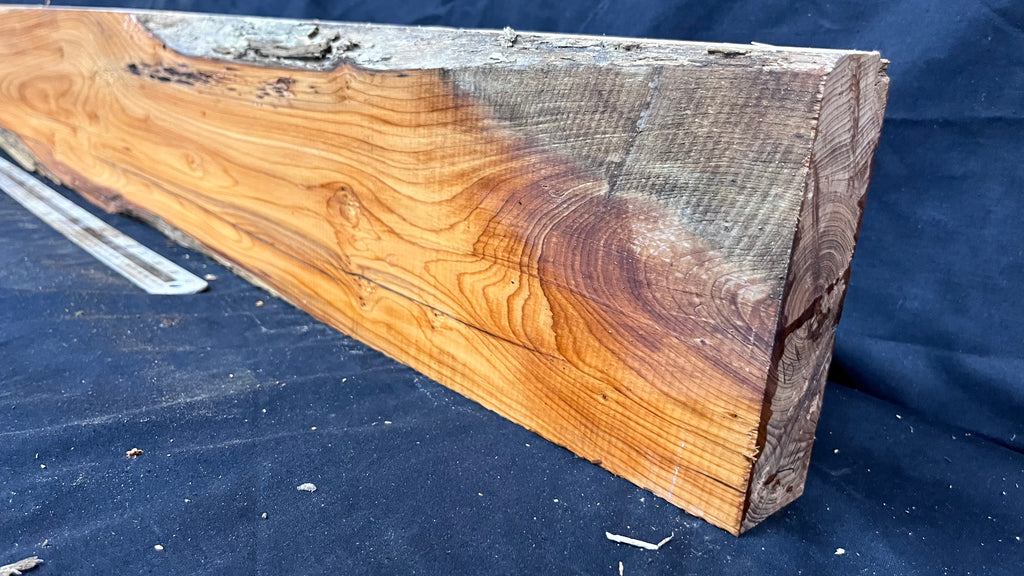Yew, resin project, slab, board, block 1365 L x 147 W x 40 D mm    (419mt)