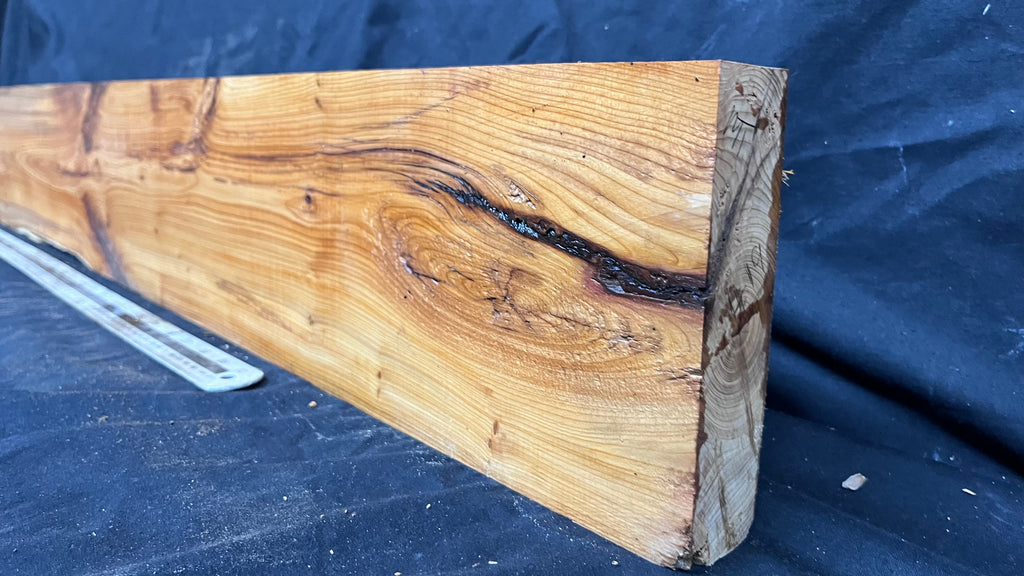 Yew, resin project, slab, board, block 1365 L x 147 W x 40 D mm    (419mt)
