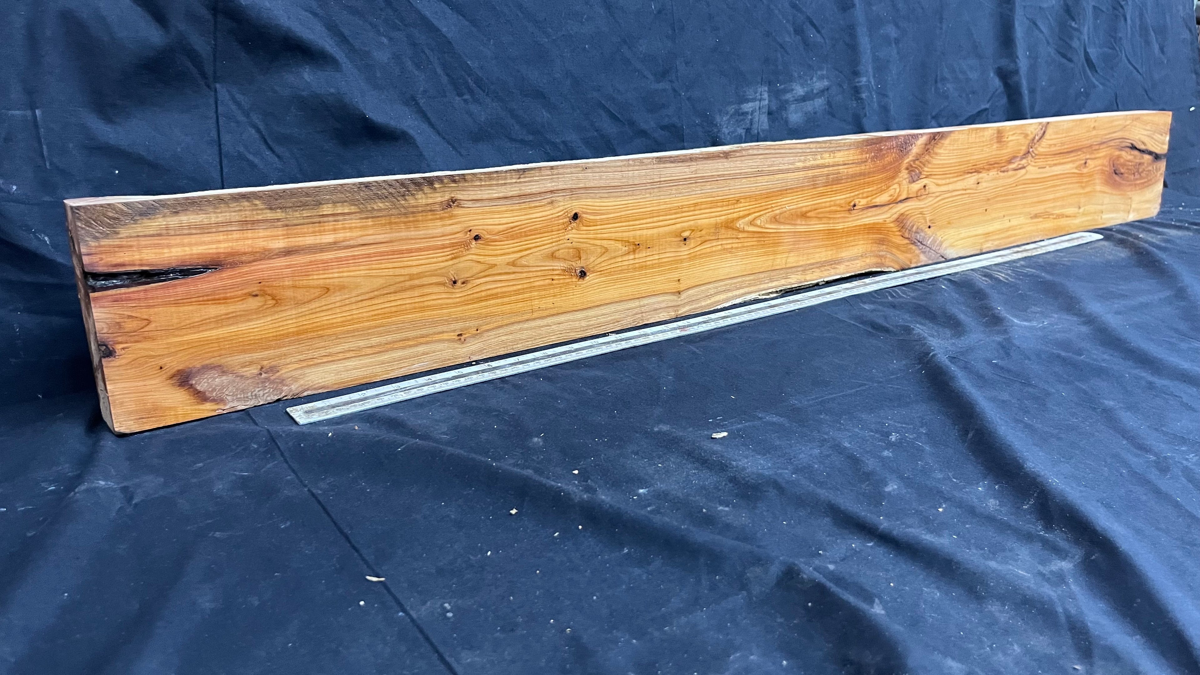 Yew, resin project, slab, board, block 1365 L x 147 W x 40 D mm    (419mt)
