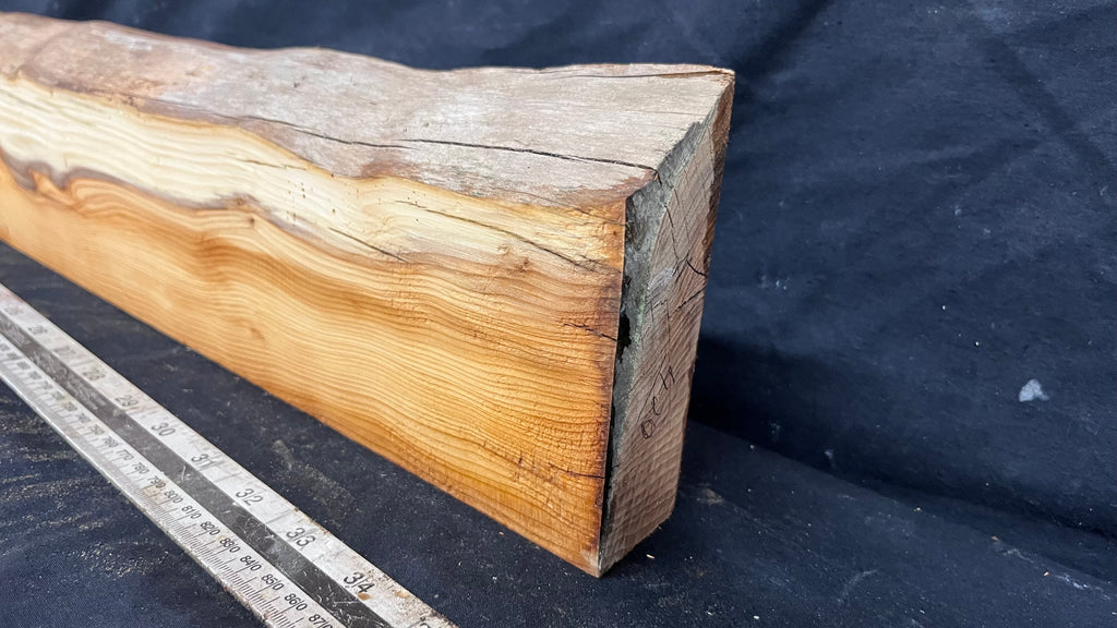 Yew, resin project, slab, board, block 880 L x 125 W x 40 D mm    (420mt)