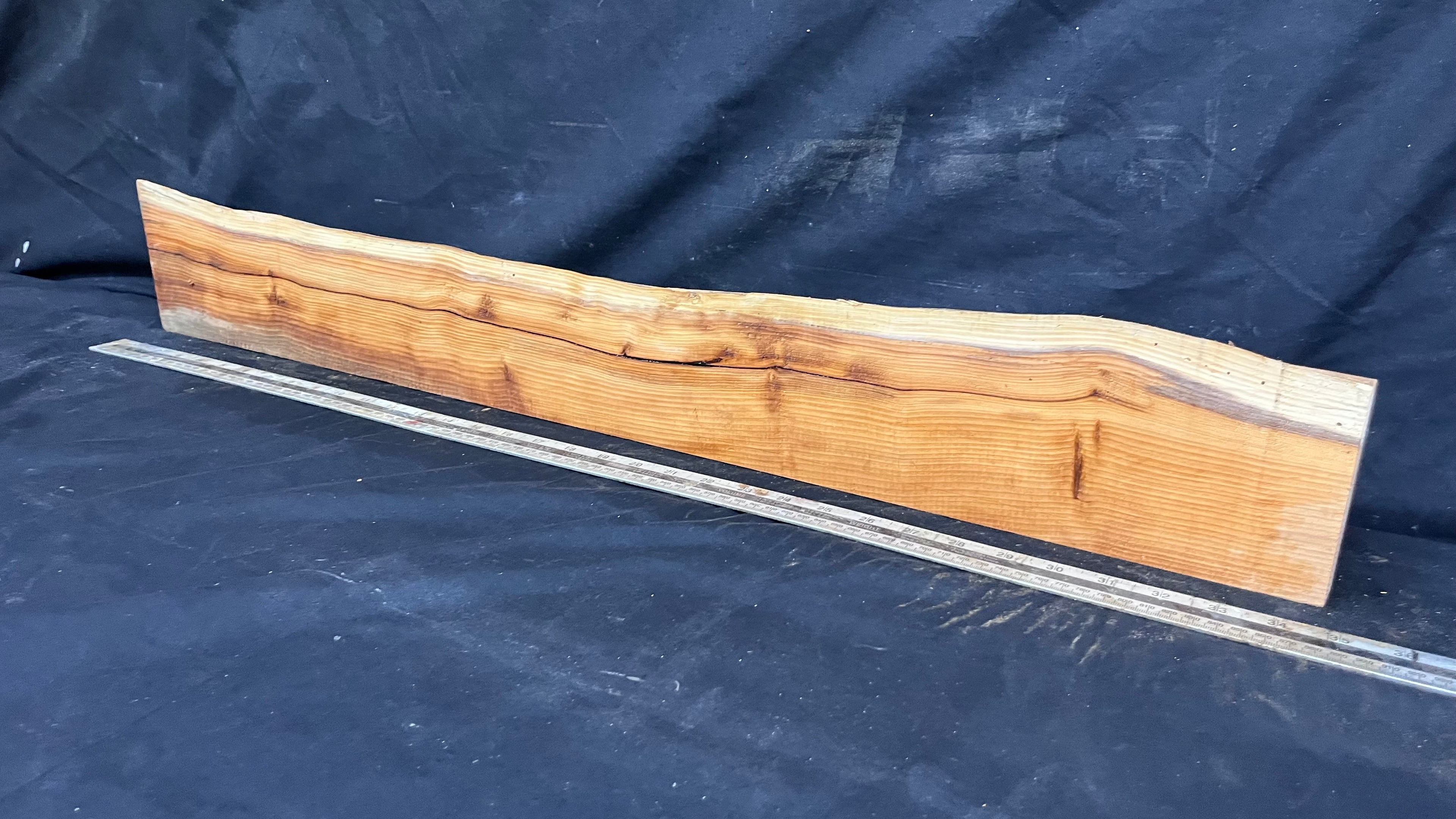 Yew, resin project, slab, board, block 880 L x 125 W x 40 D mm    (420mt)