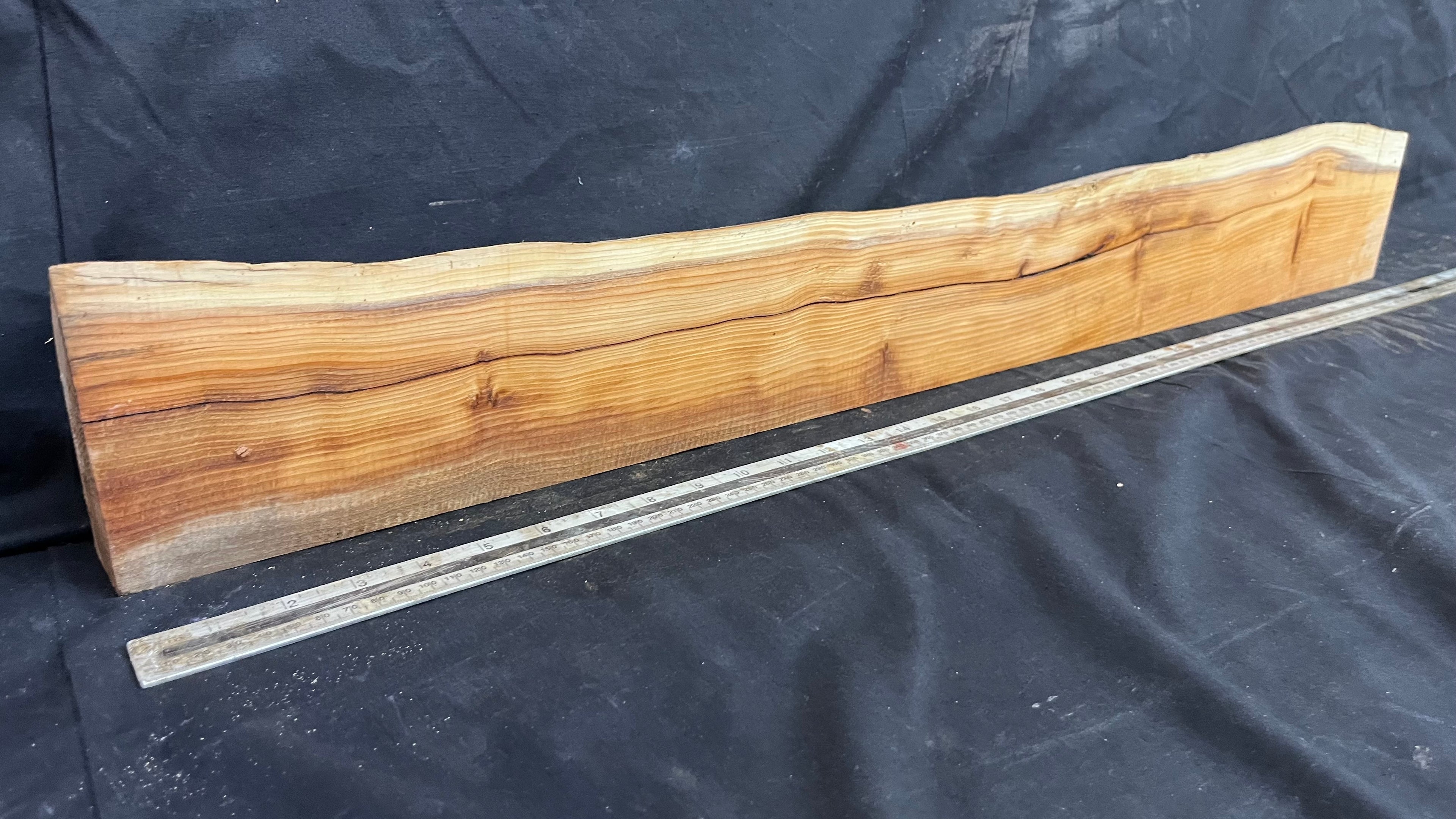Yew, resin project, slab, board, block 880 L x 125 W x 40 D mm    (420mt)