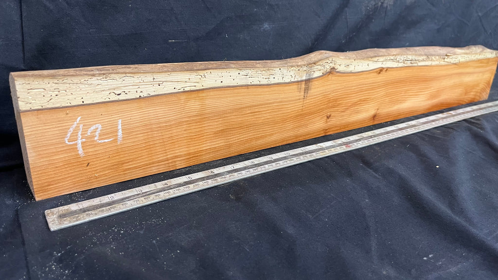 Yew, resin project, slab, board, block 771 L x 107 W x 40 D mm    (421mt)