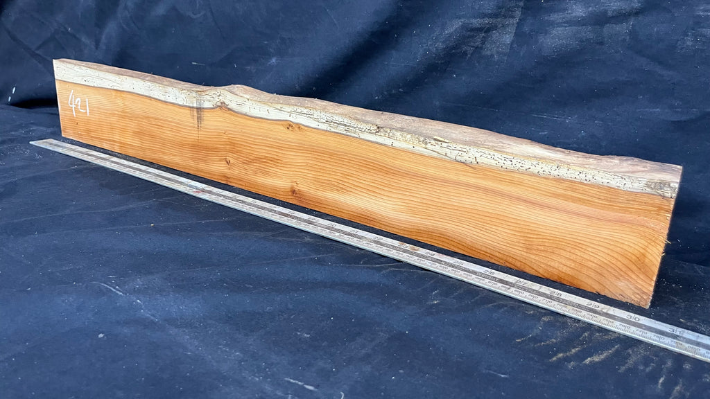 Yew, resin project, slab, board, block 771 L x 107 W x 40 D mm    (421mt)